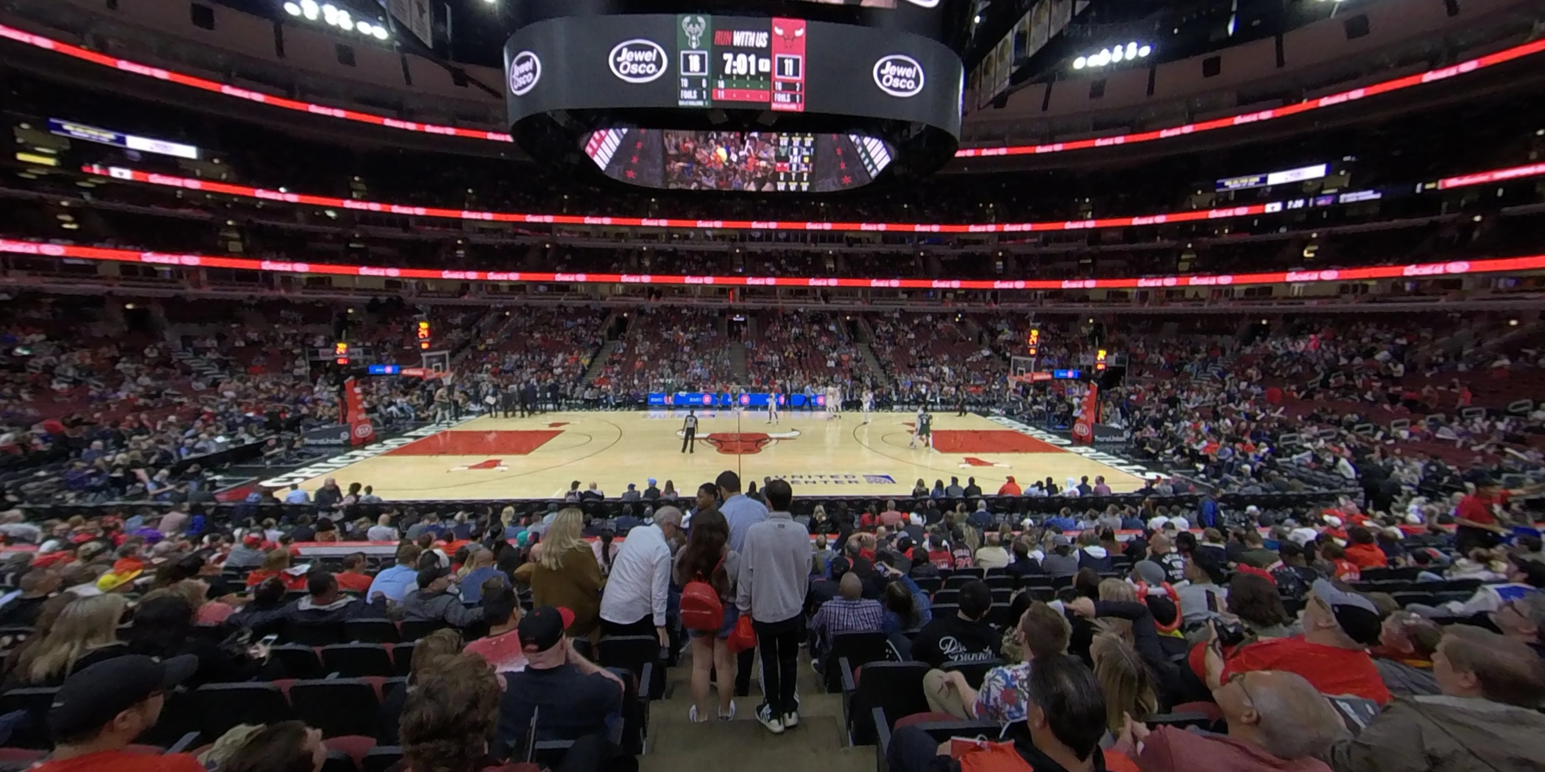 section 111 panoramic seat view  for basketball - united center