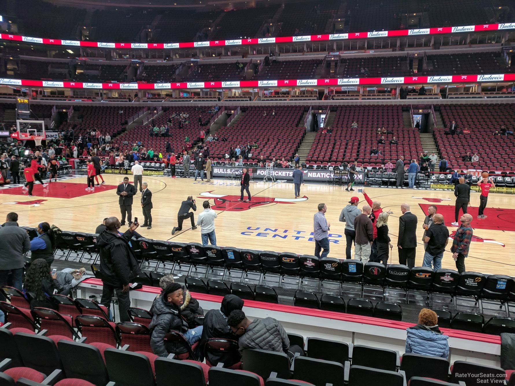 section 111, row 7 seat view  for basketball - united center