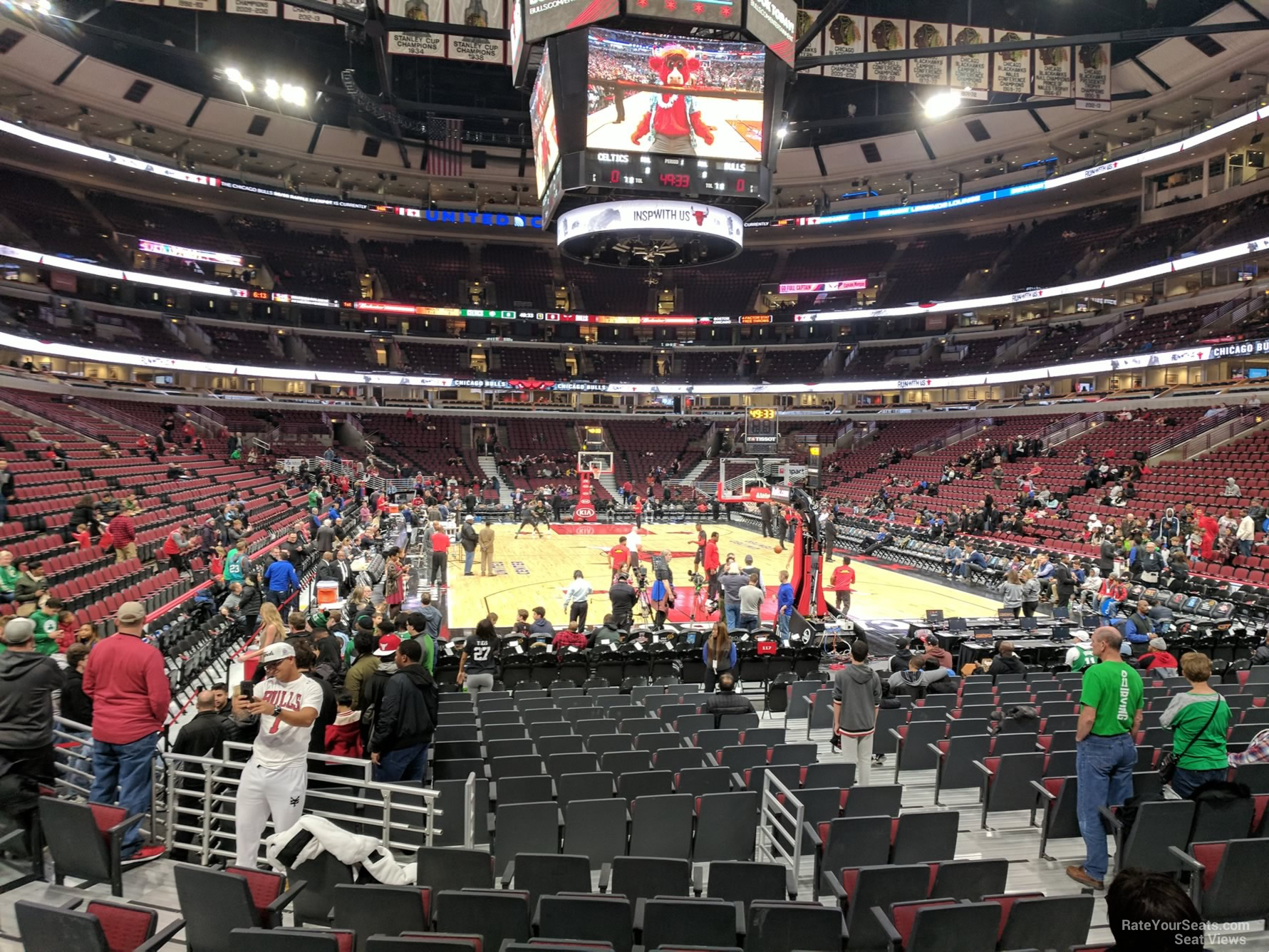 section 118, row 6 seat view  for basketball - united center