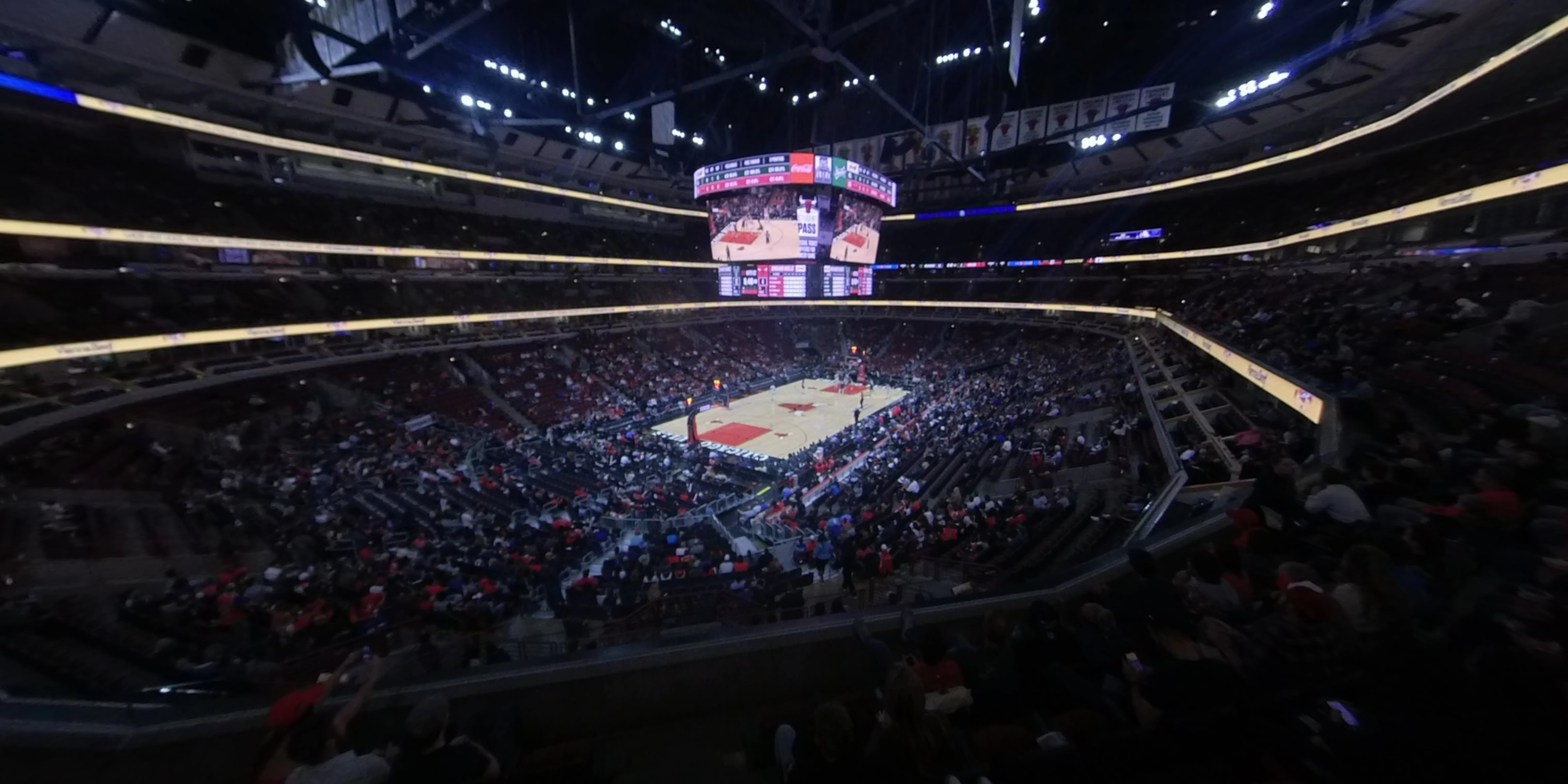 section 205 panoramic seat view  for basketball - united center
