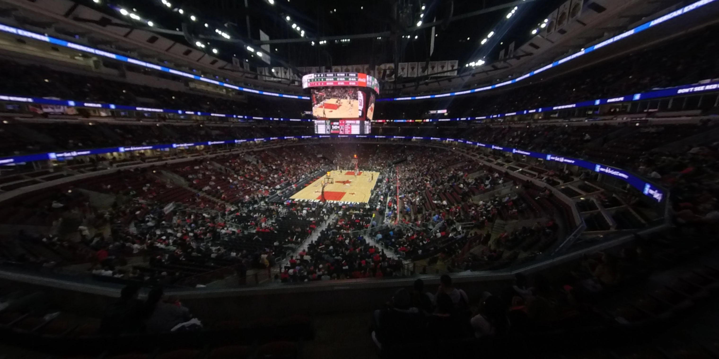 section 207 panoramic seat view  for basketball - united center