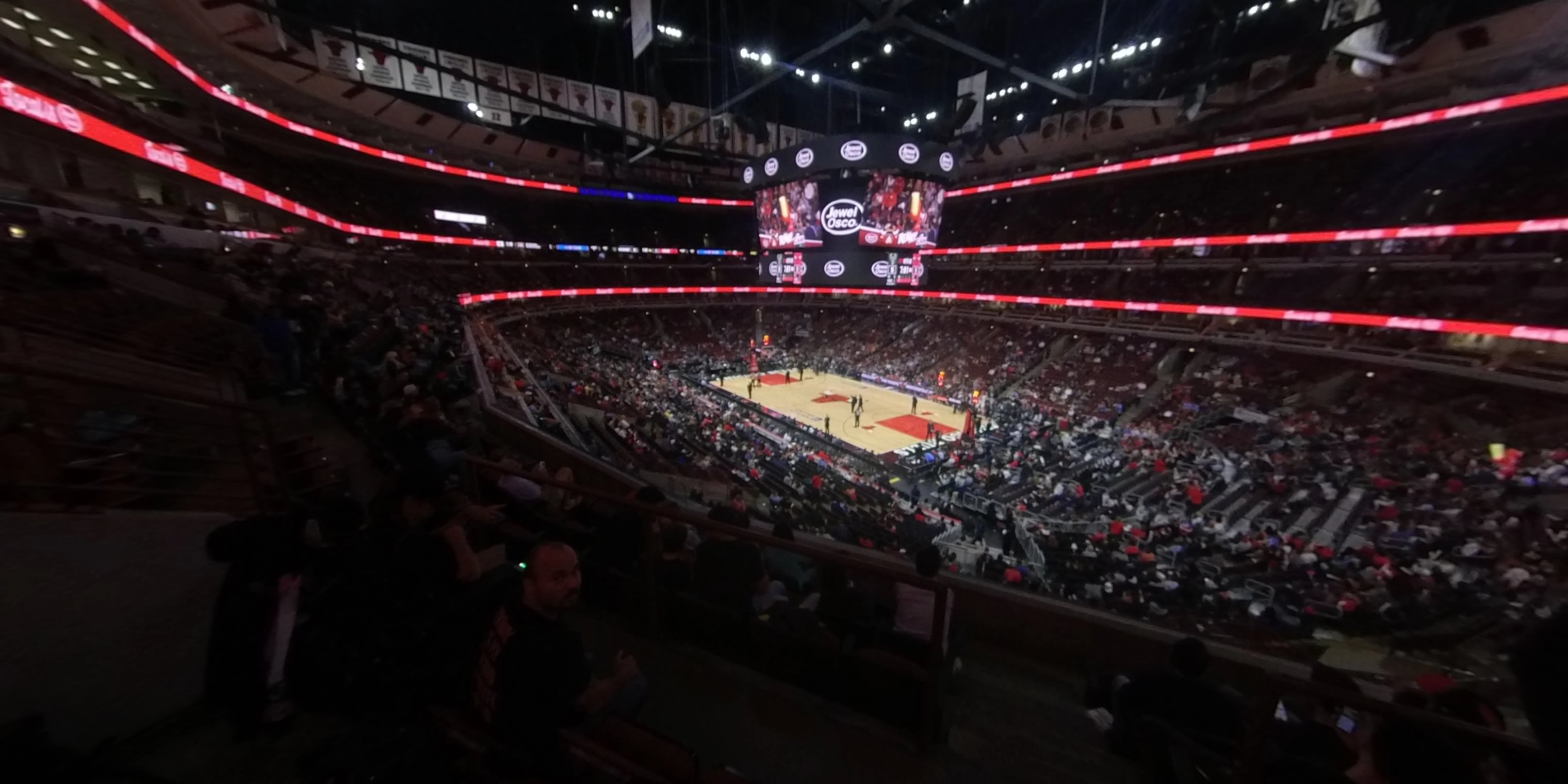 section 213 panoramic seat view  for basketball - united center