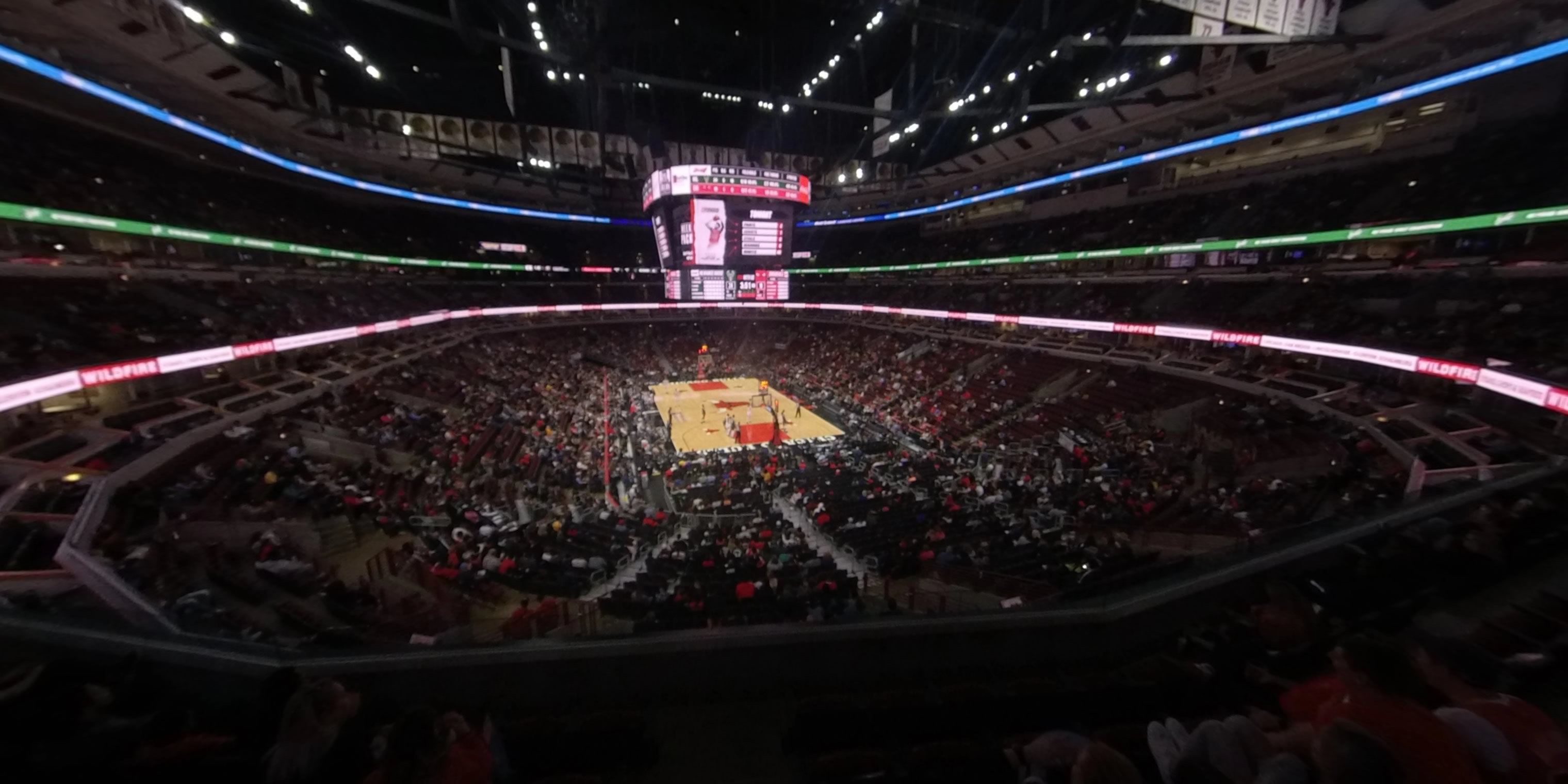 section 227 panoramic seat view  for basketball - united center