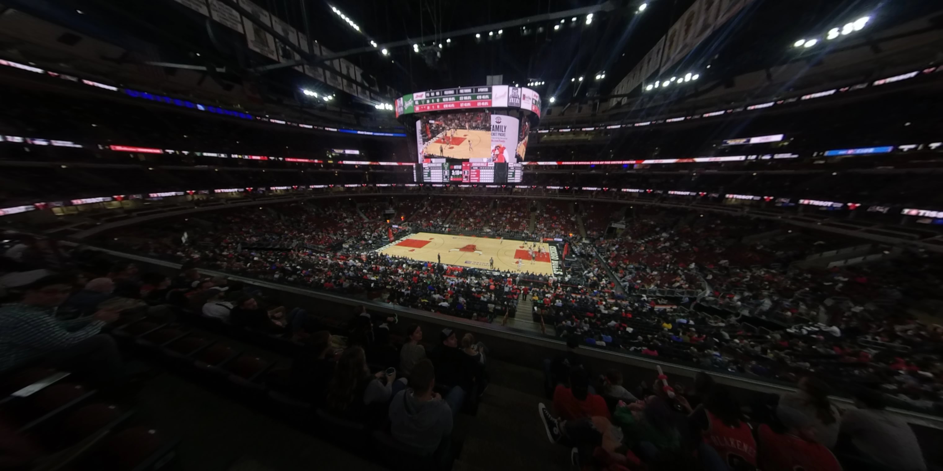 section 233 panoramic seat view  for basketball - united center