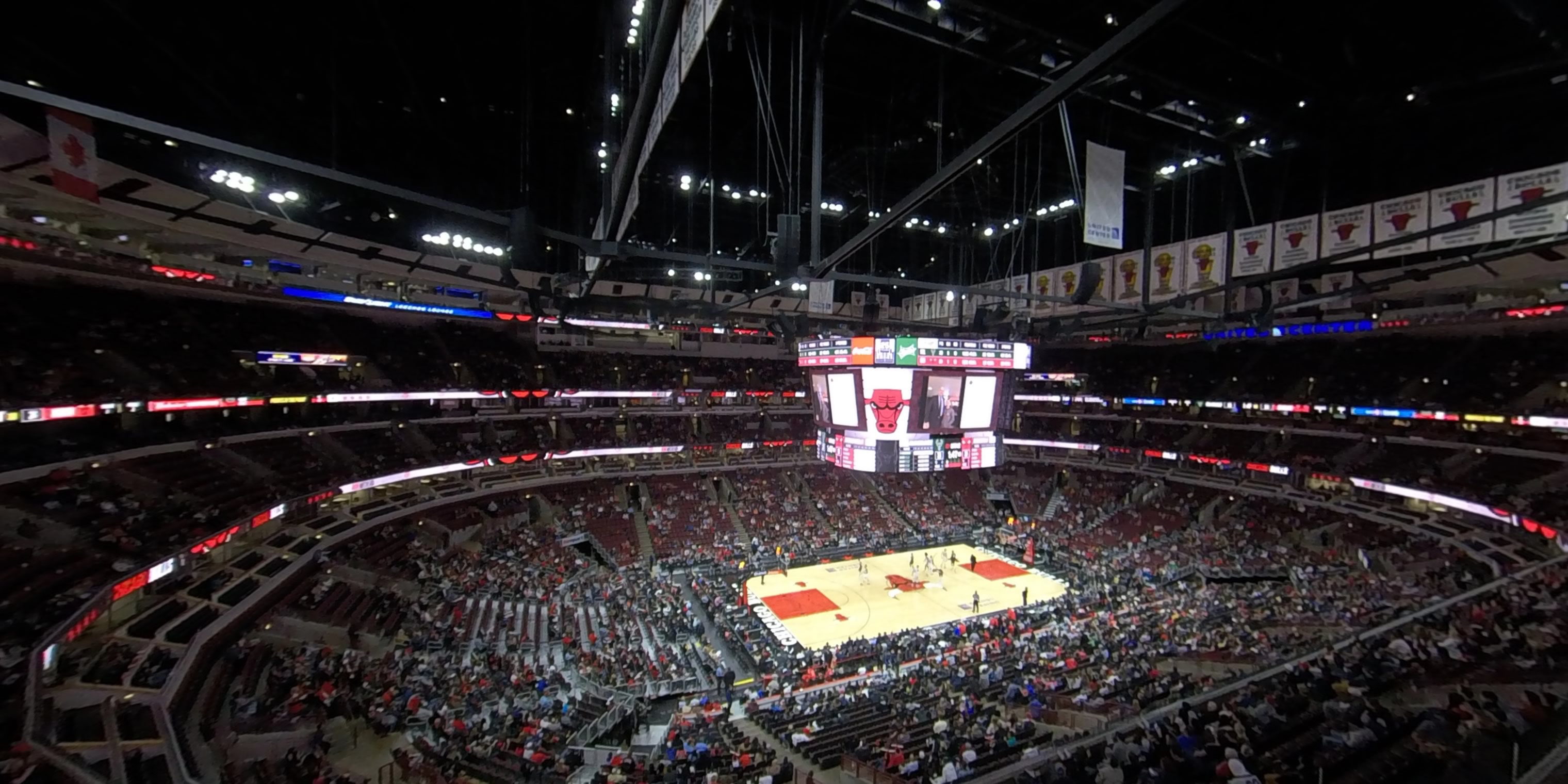 section 303 panoramic seat view  for basketball - united center