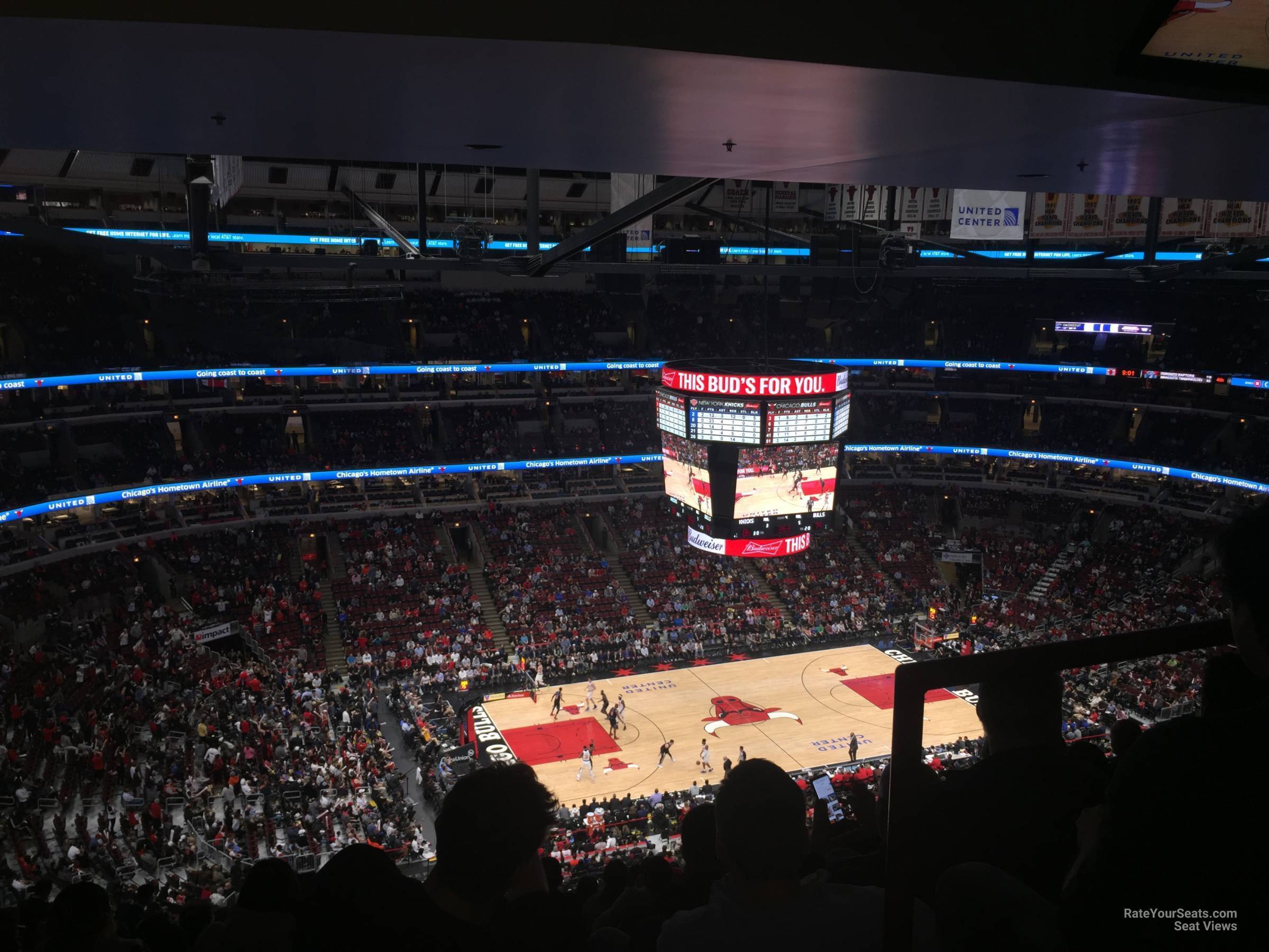 section 303, row 17 seat view  for basketball - united center