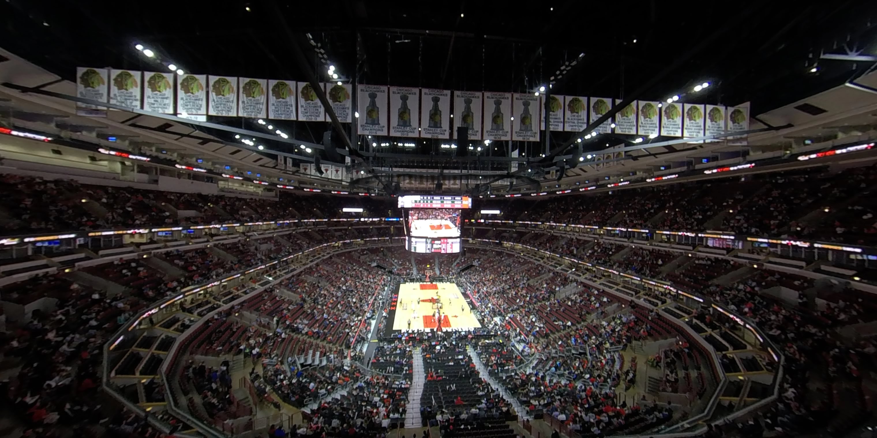section 309 panoramic seat view  for basketball - united center
