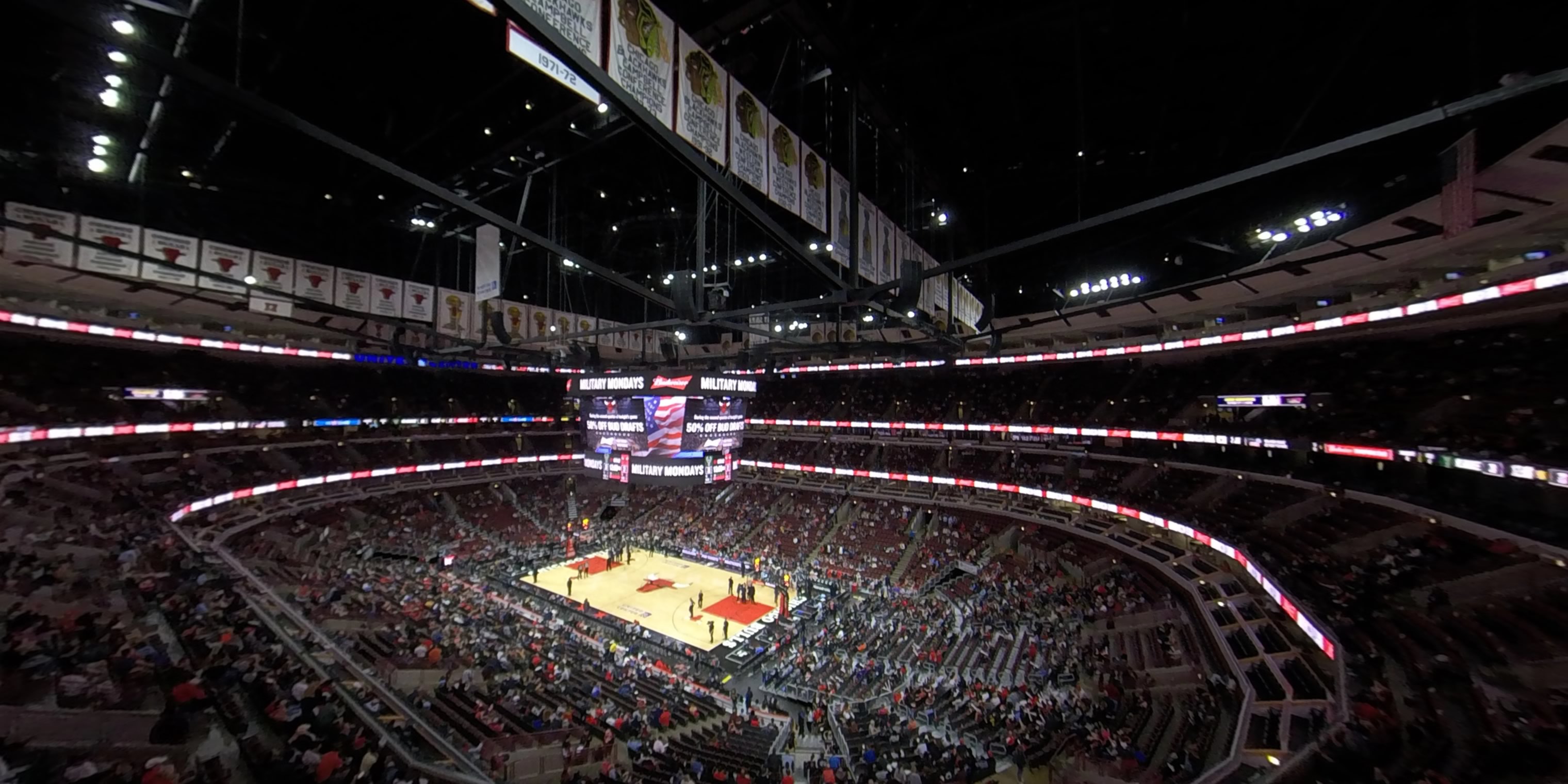 section 313 panoramic seat view  for basketball - united center