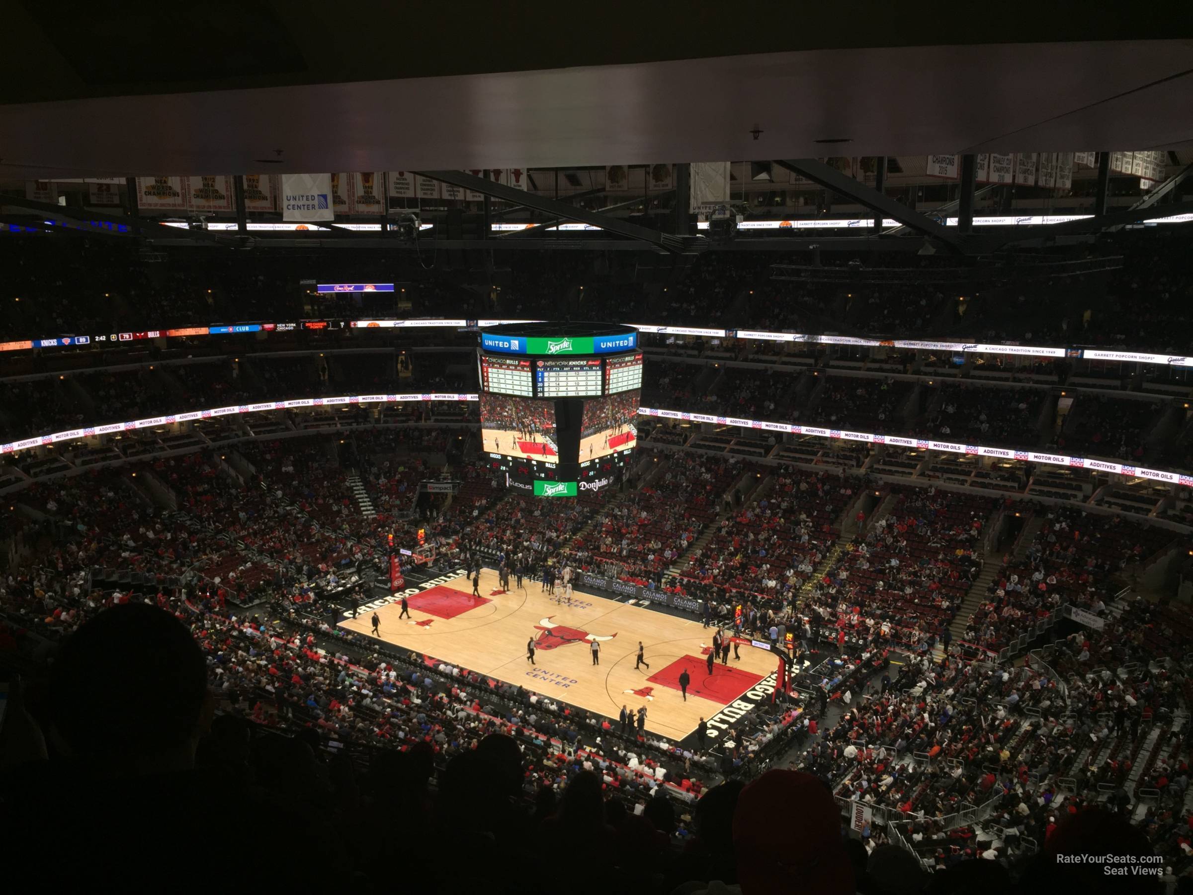 section 314, row 17 seat view  for basketball - united center