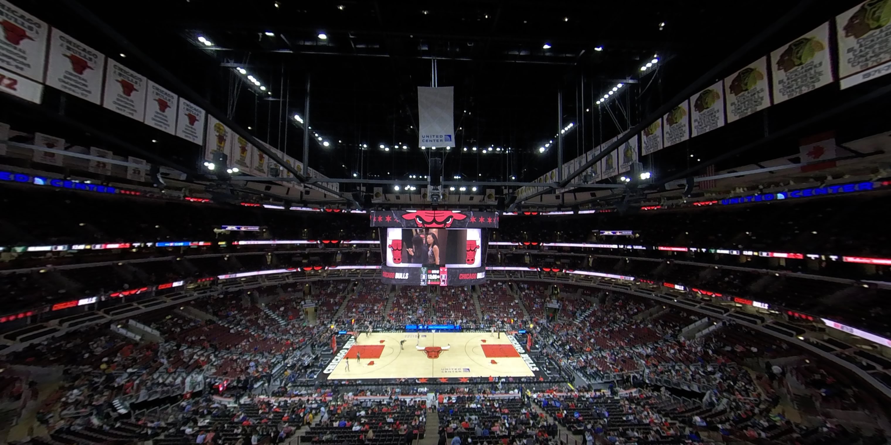 section 317 panoramic seat view  for basketball - united center