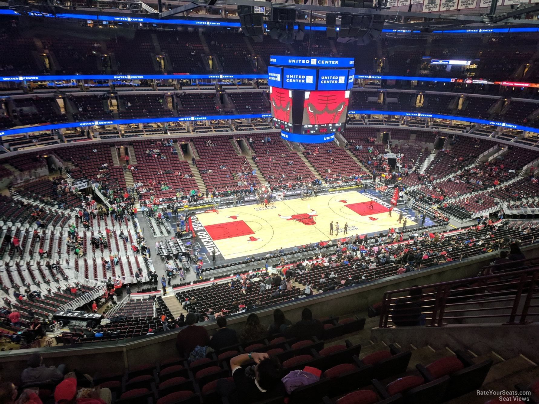 section 320, row 9 seat view  for basketball - united center