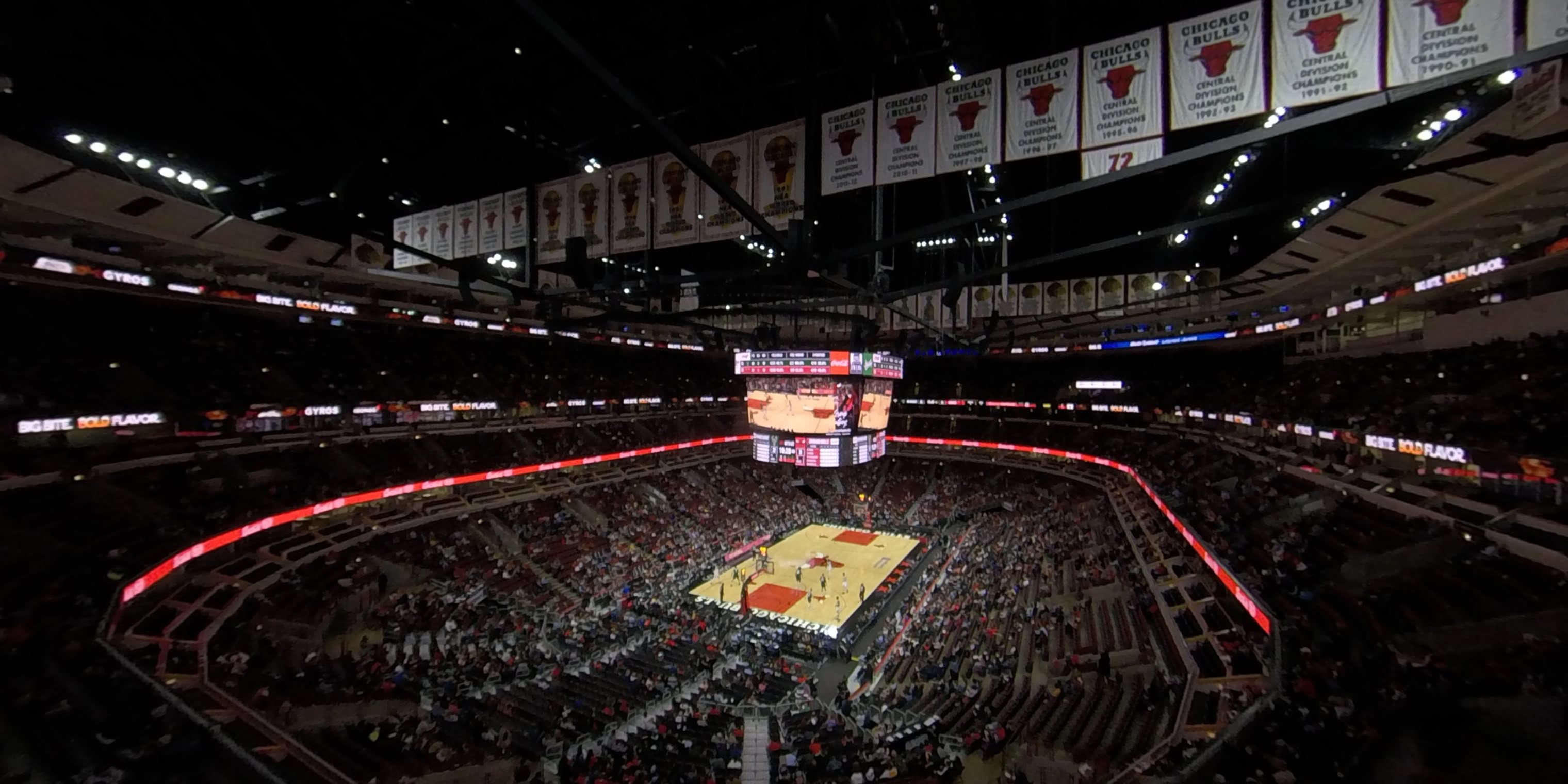 section 323 panoramic seat view  for basketball - united center