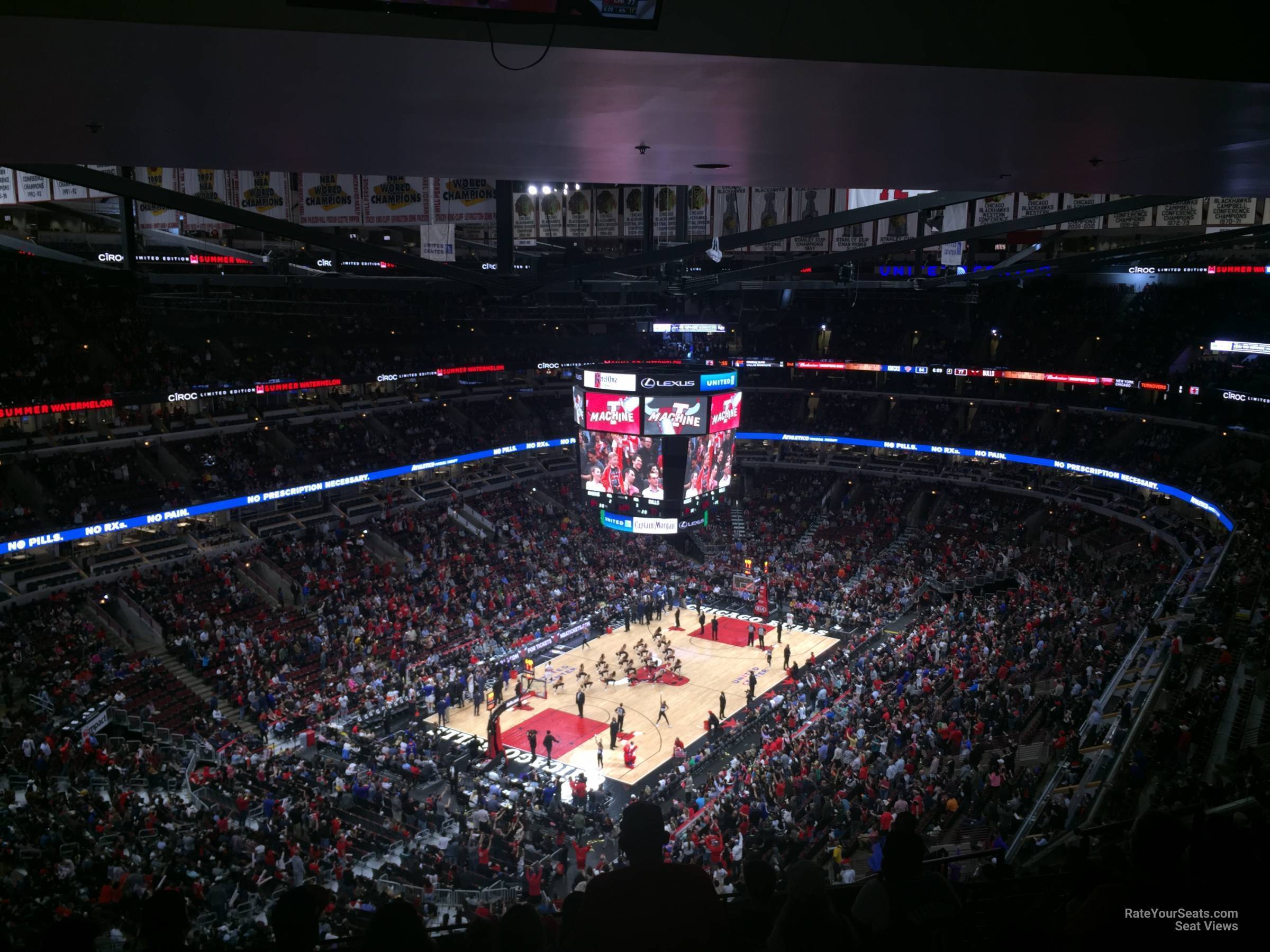 section 323, row 17 seat view  for basketball - united center