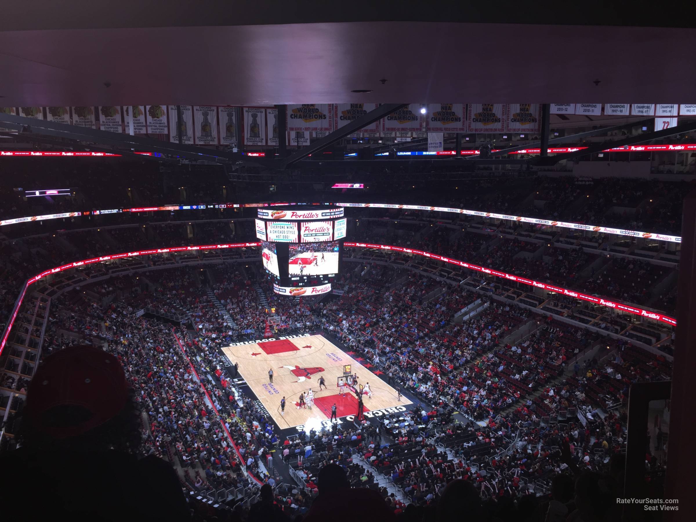 section 328, row 17 seat view  for basketball - united center