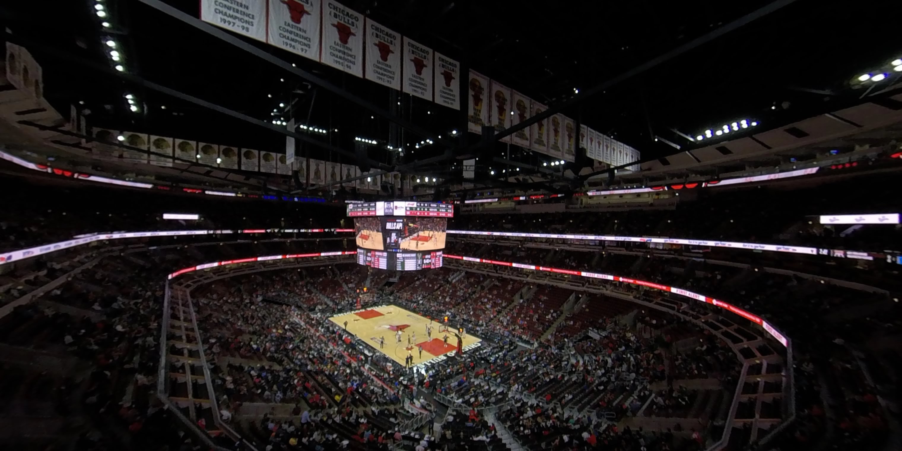 section 329 panoramic seat view  for basketball - united center