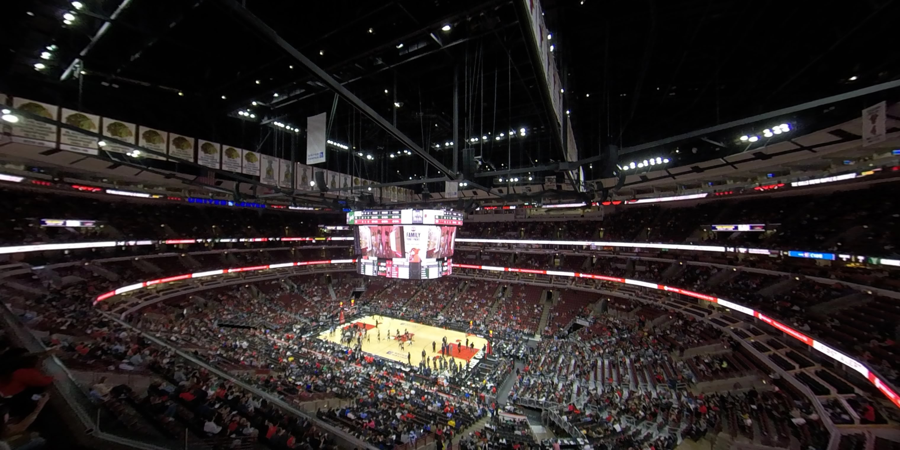section 331 panoramic seat view  for basketball - united center