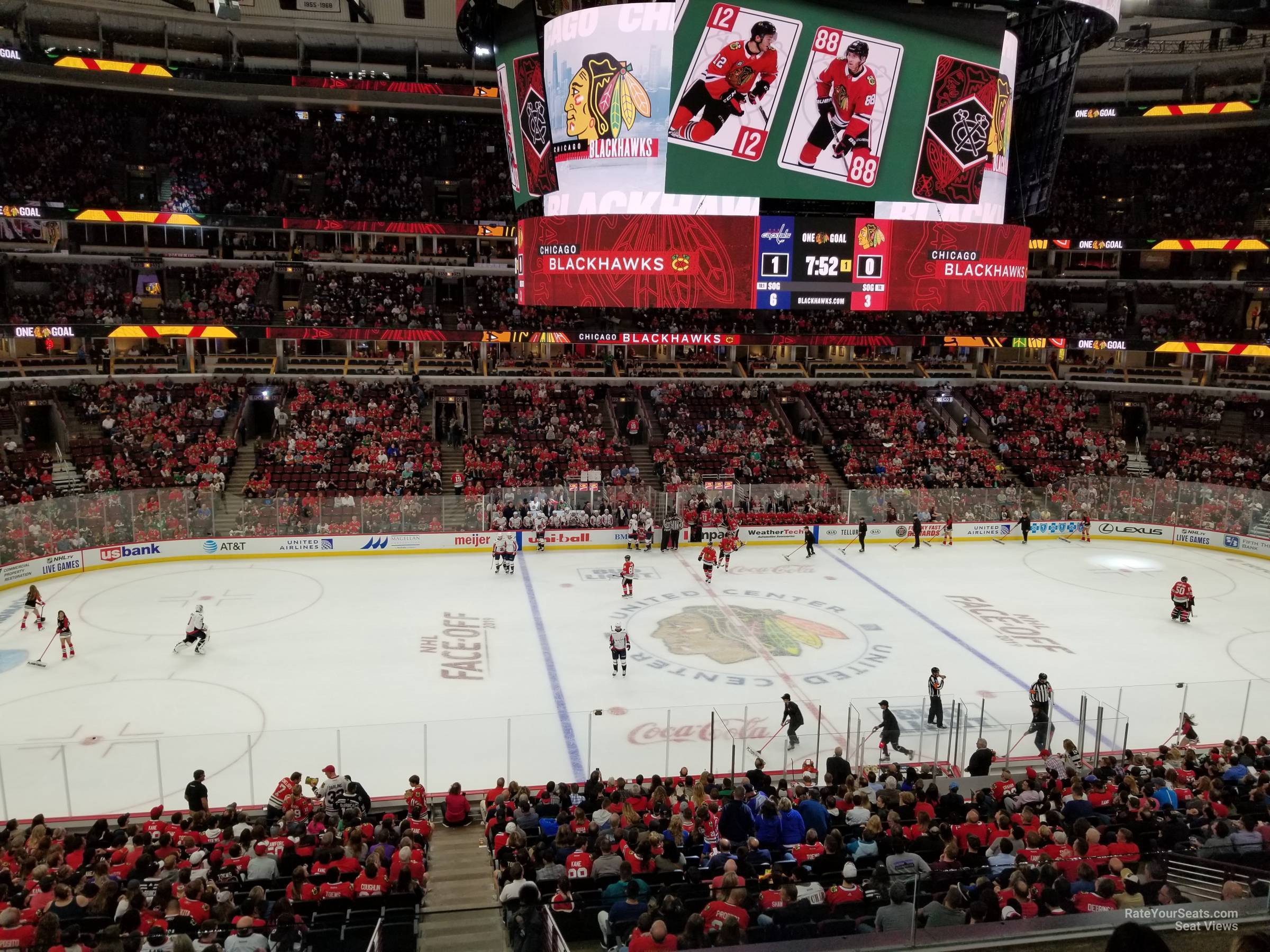 section 218, row 4 seat view  for hockey - united center