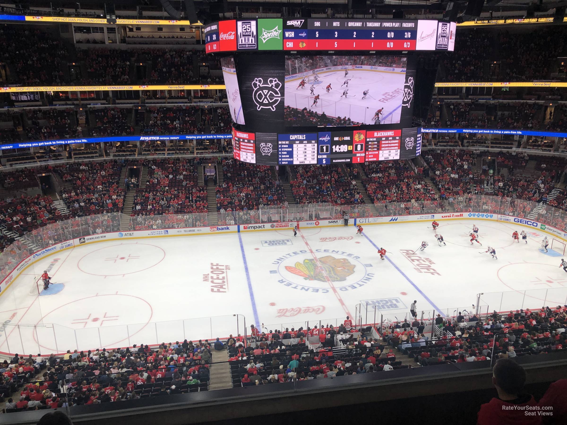 section 301, row 3 seat view  for hockey - united center