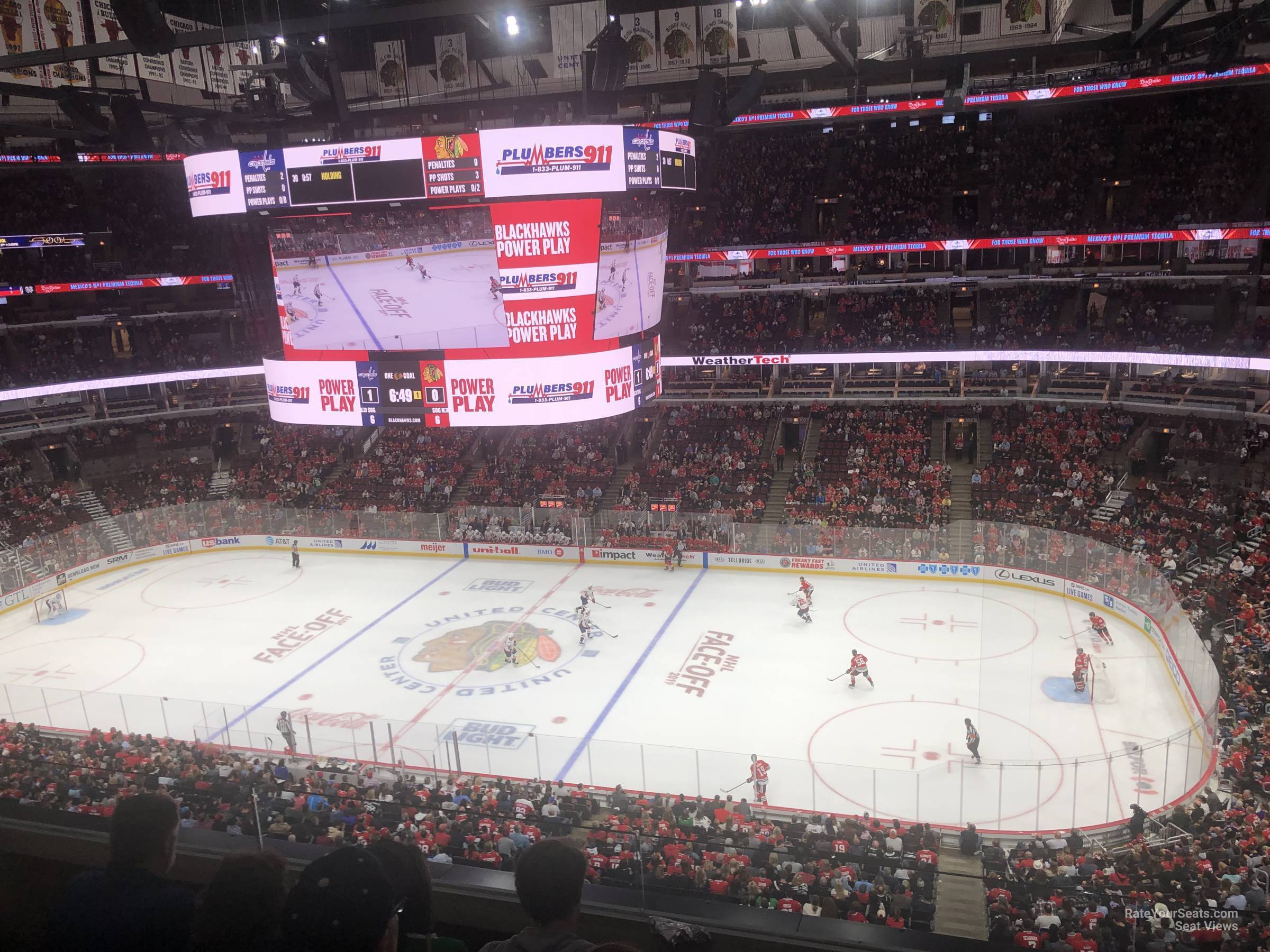 section 315, row 3 seat view  for hockey - united center