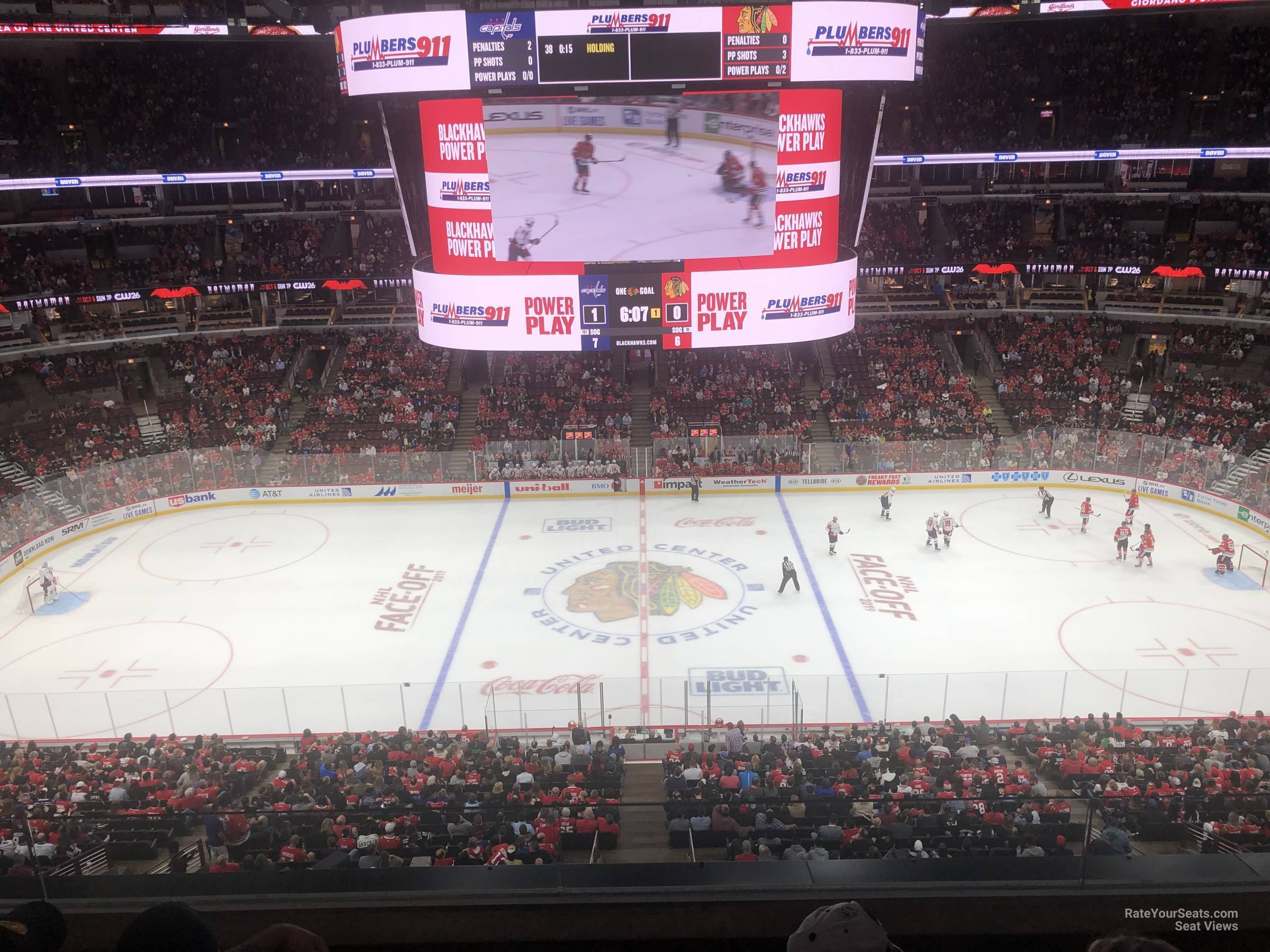 section 317, row 3 seat view  for hockey - united center