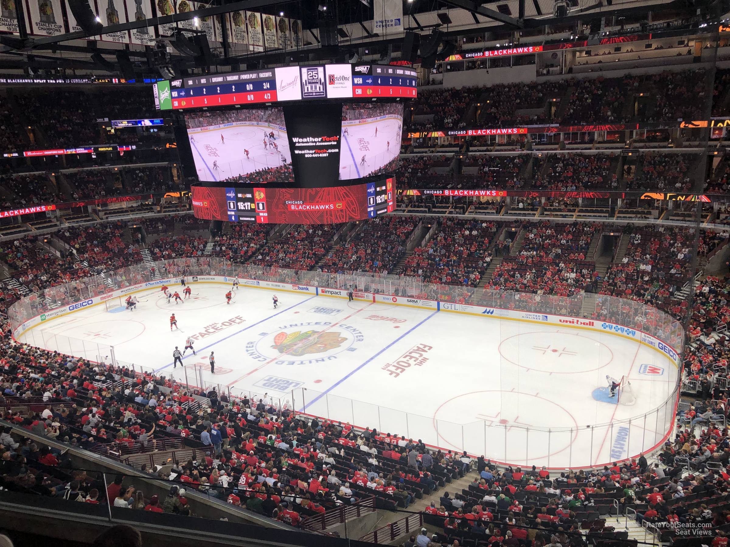 section 331, row 3 seat view  for hockey - united center