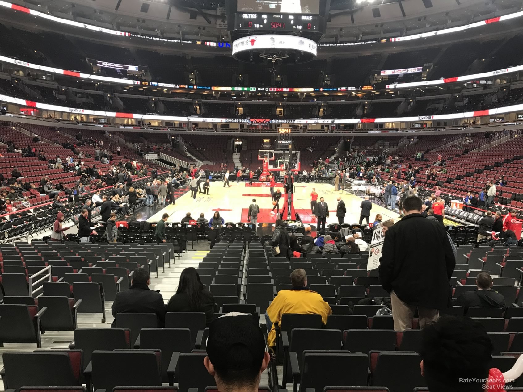 section 106, row 9 seat view  for basketball - united center