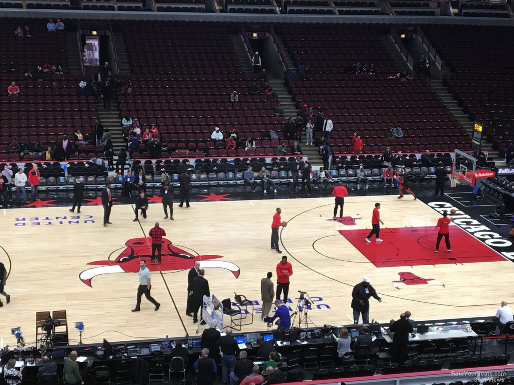 section 201, row 4 seat view  for basketball - united center