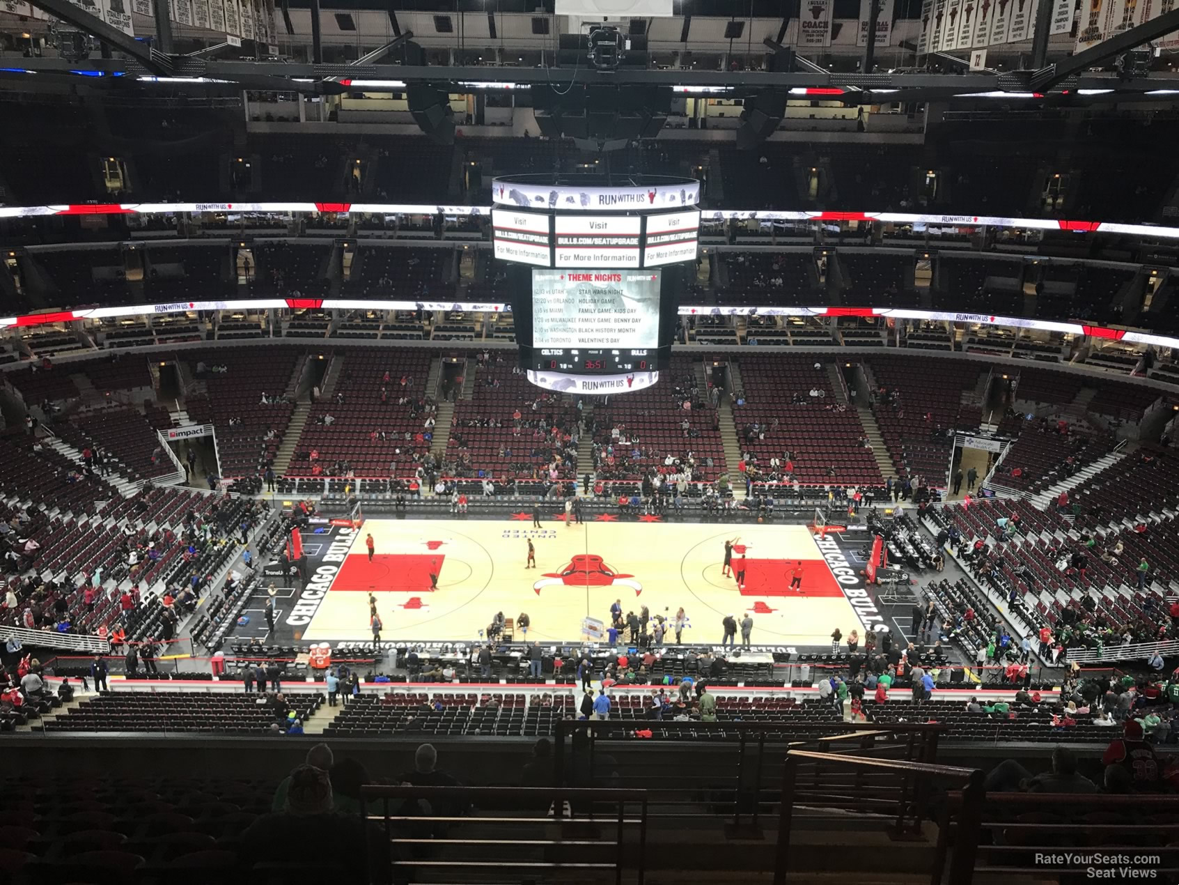 section 301, row 13 seat view  for basketball - united center