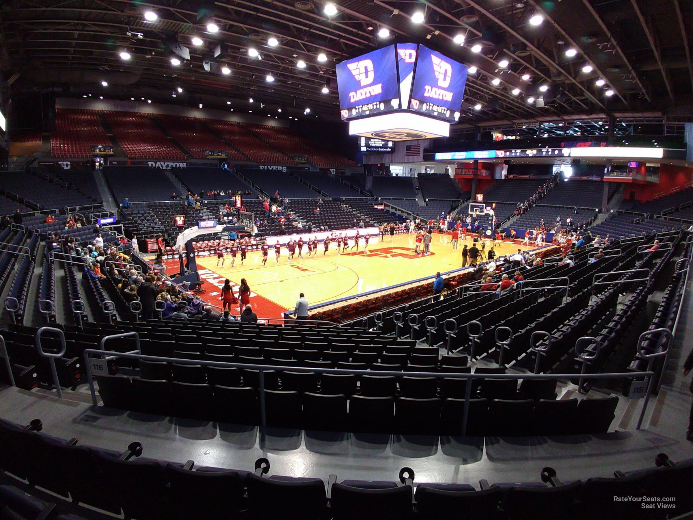 section 221, row d seat view  - university of dayton arena