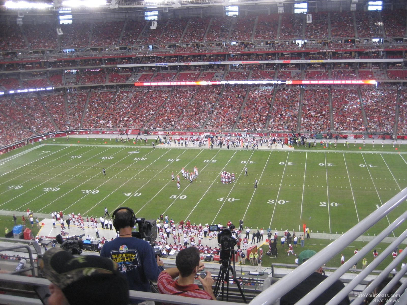 section 410, row e seat view  for football - state farm stadium