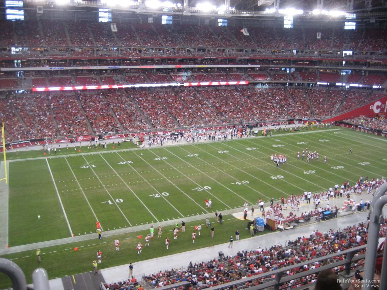 section 417, row e seat view  for football - state farm stadium