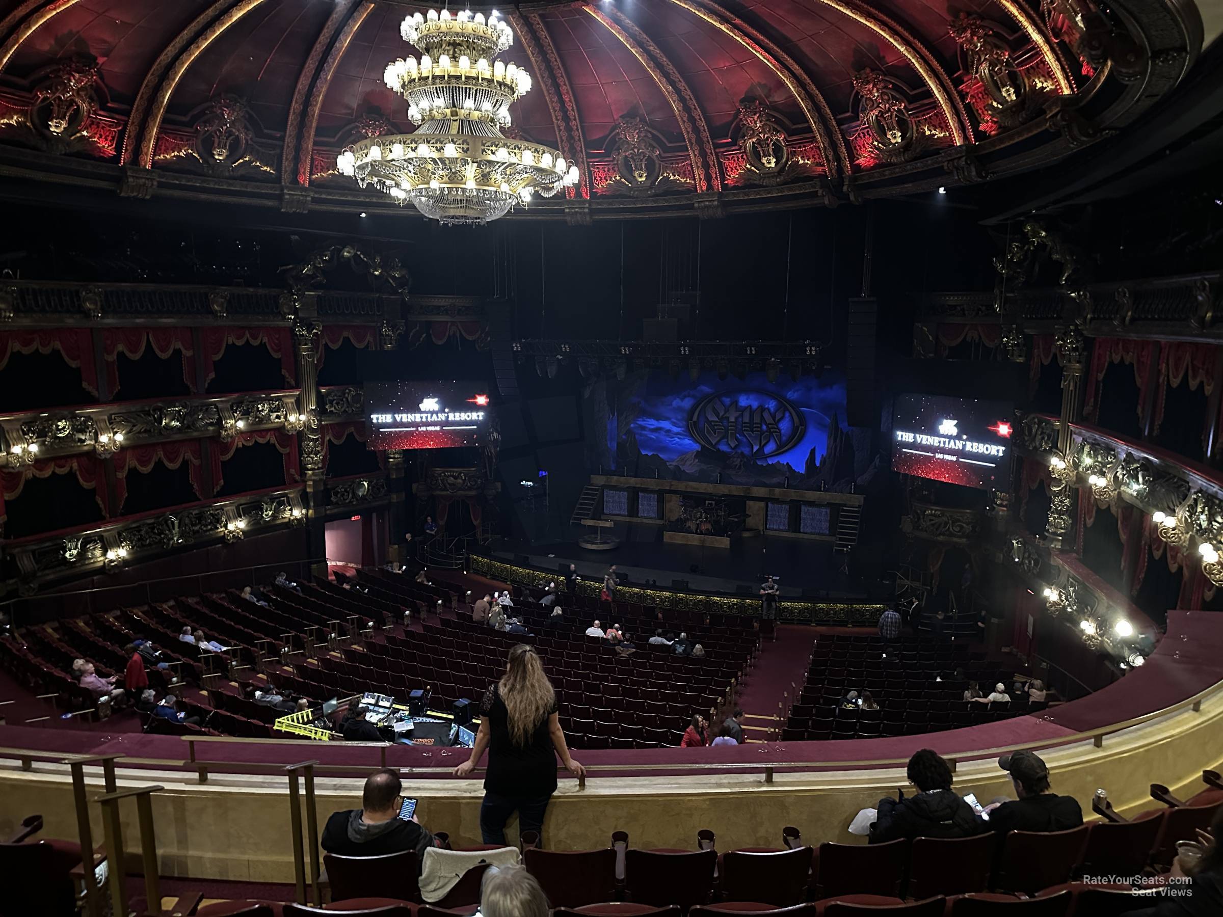 view from mezzanine 10 row bf seat view - venetian theatre at the venetian las vegas