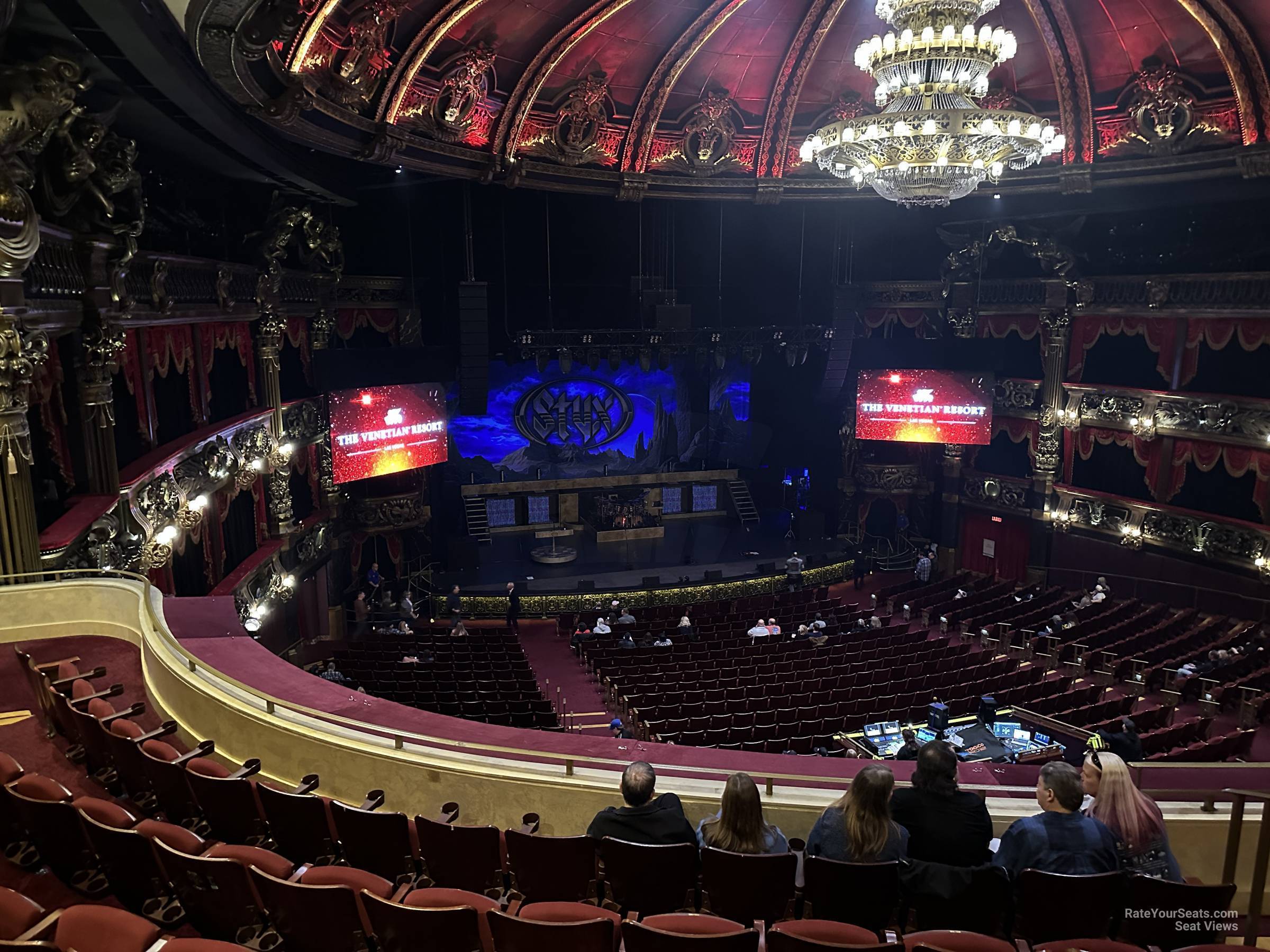 view from mezzanine 12 row bf seat view - venetian theatre at the venetian las vegas