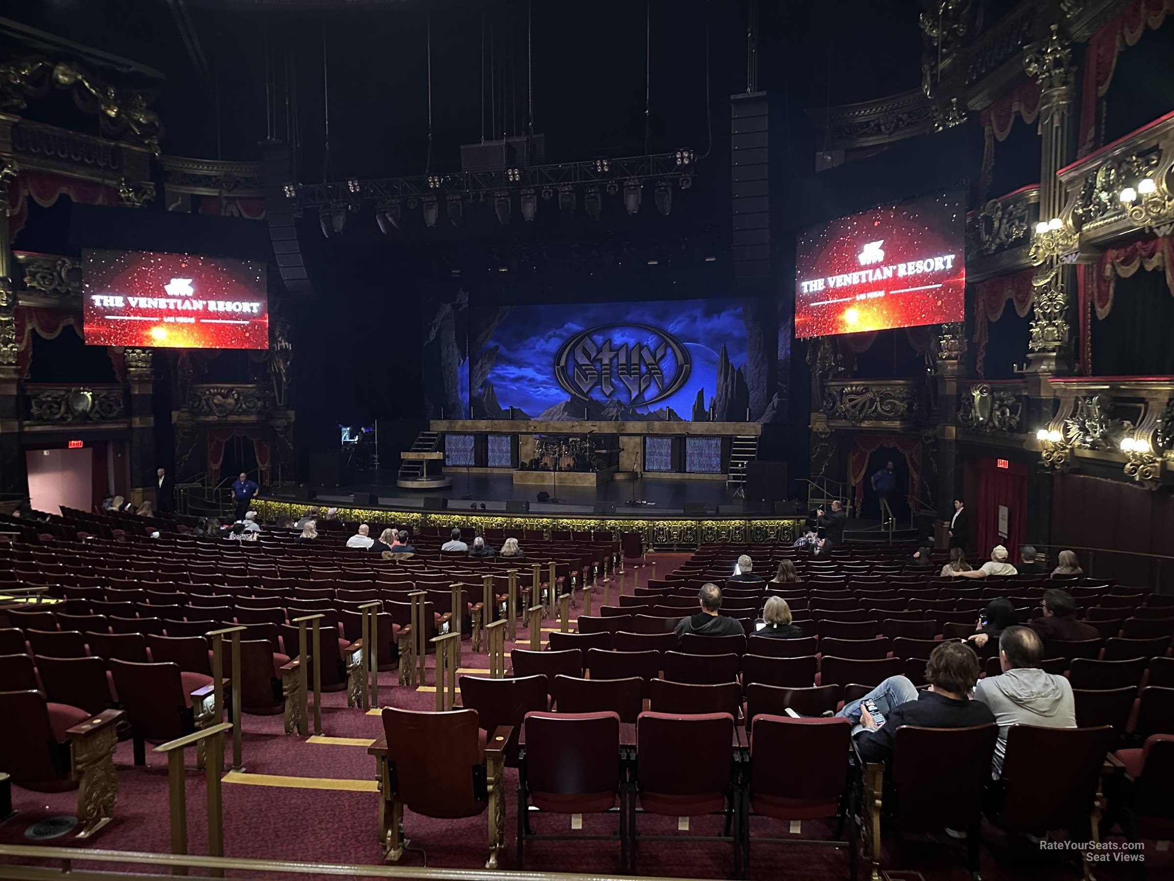 view from orchestra 4 row cc seat view - venetian theatre at the venetian las vegas