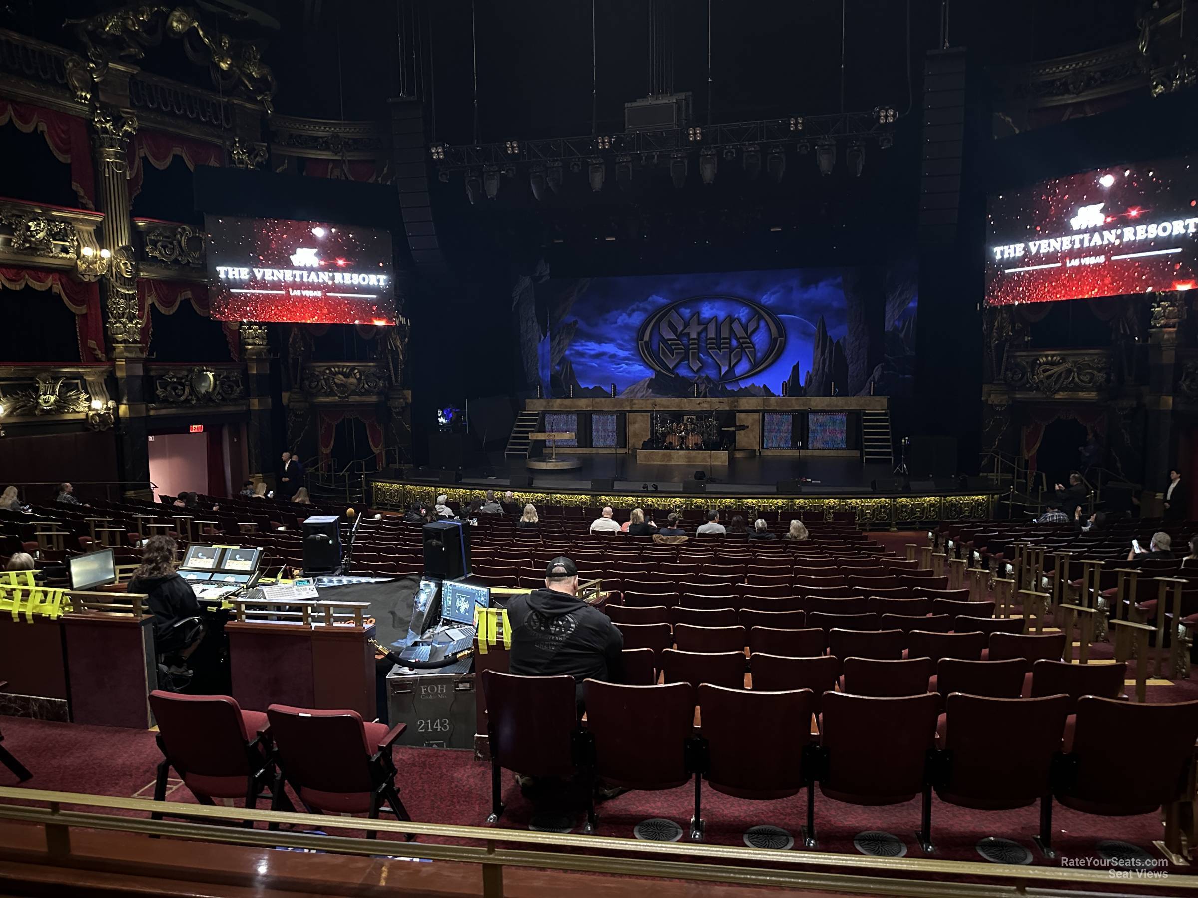 view from orchestra 5 row cc seat view - venetian theatre at the venetian las vegas