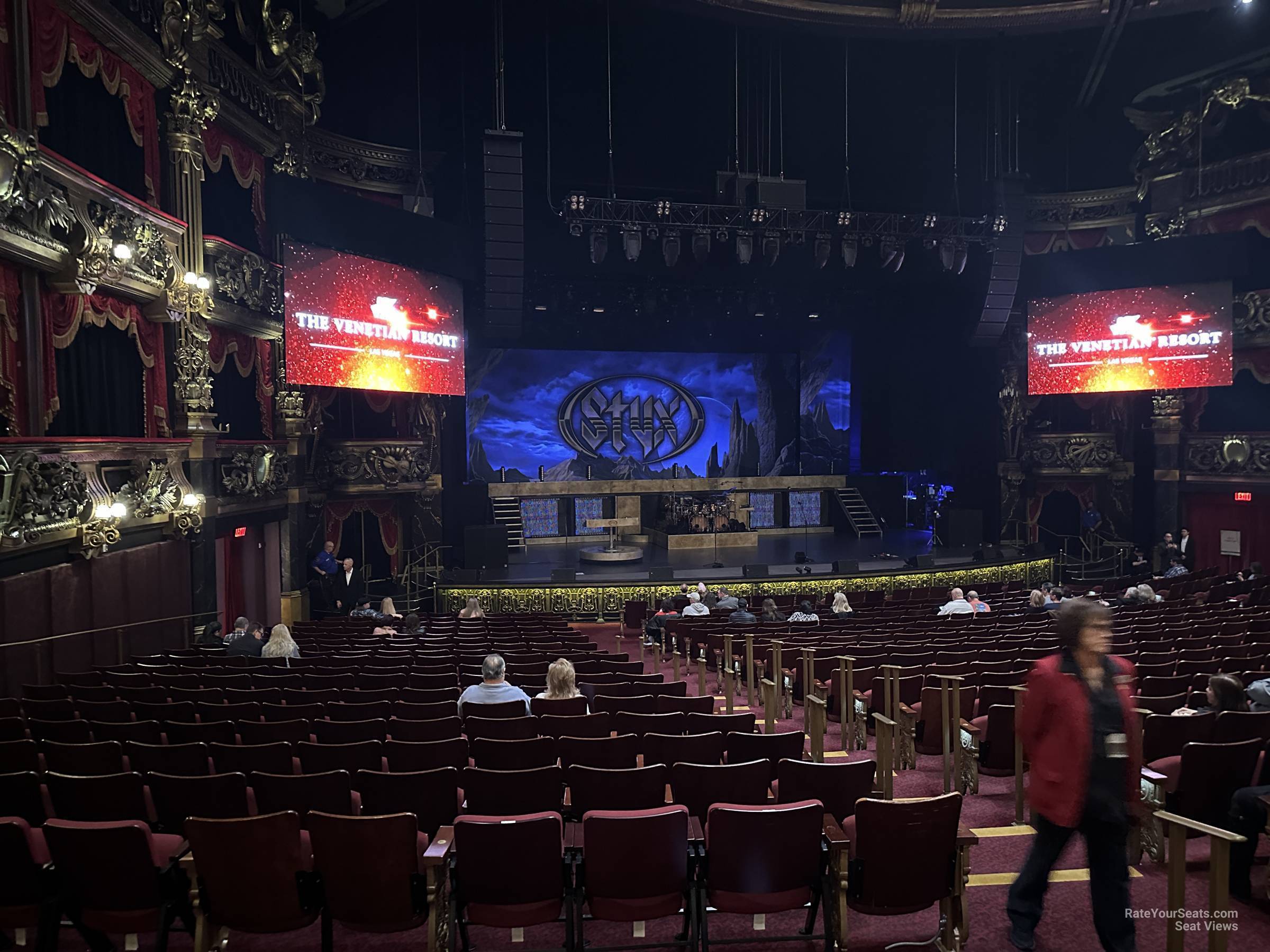 view from orchestra 6 row cc seat view - venetian theatre at the venetian las vegas