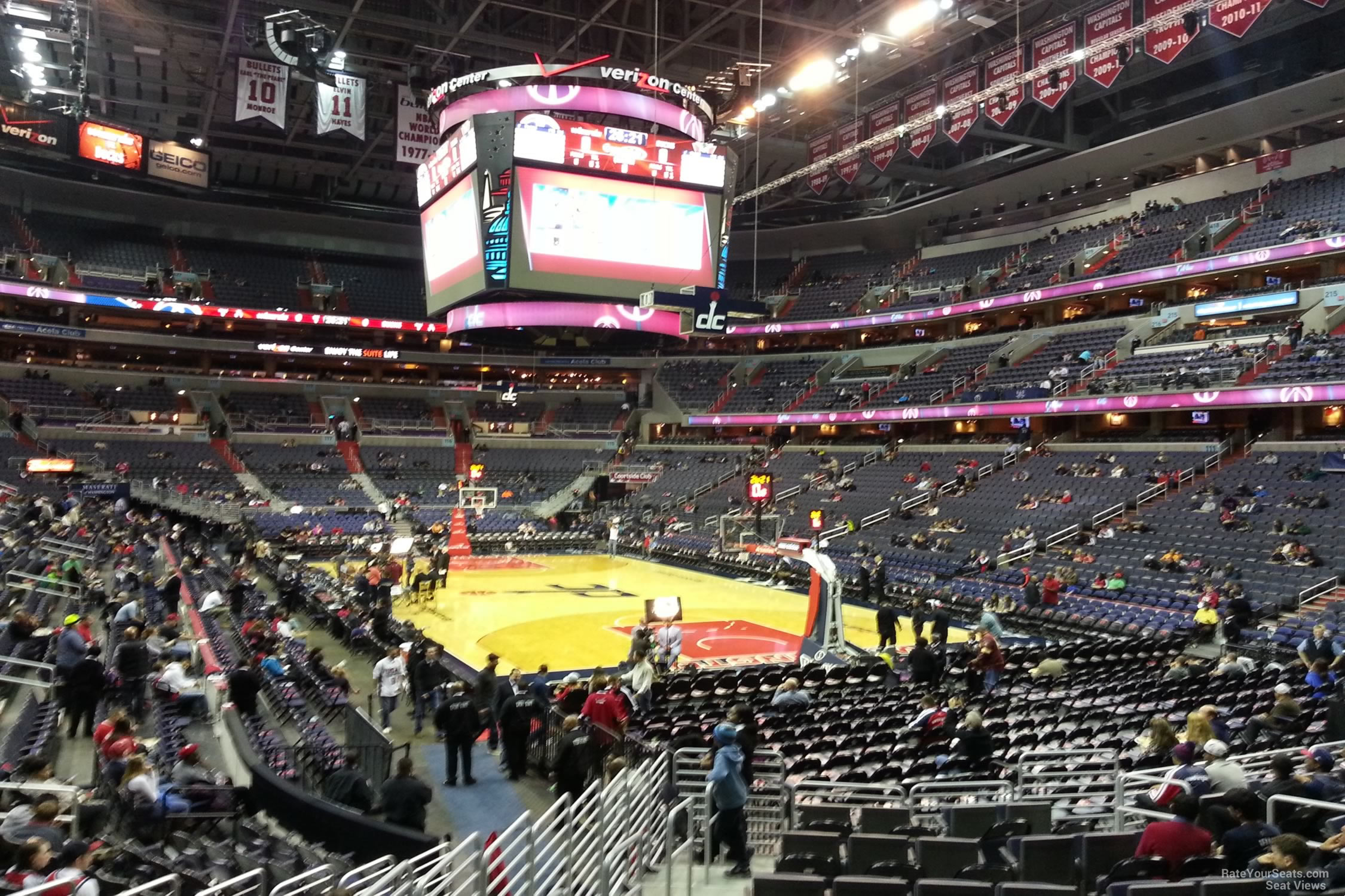 section 103, row n seat view  for basketball - capital one arena