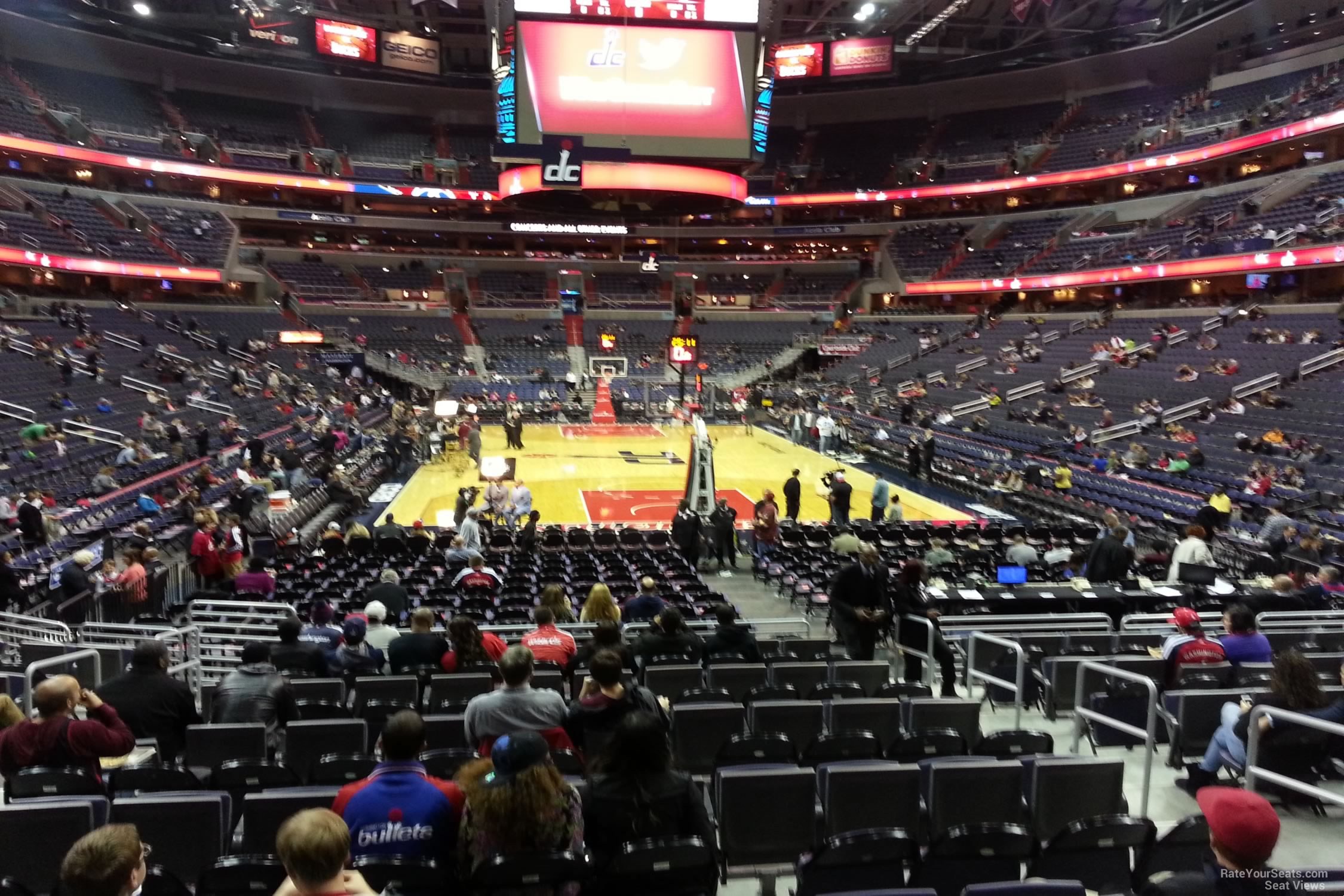 section 104, row n seat view  for basketball - capital one arena