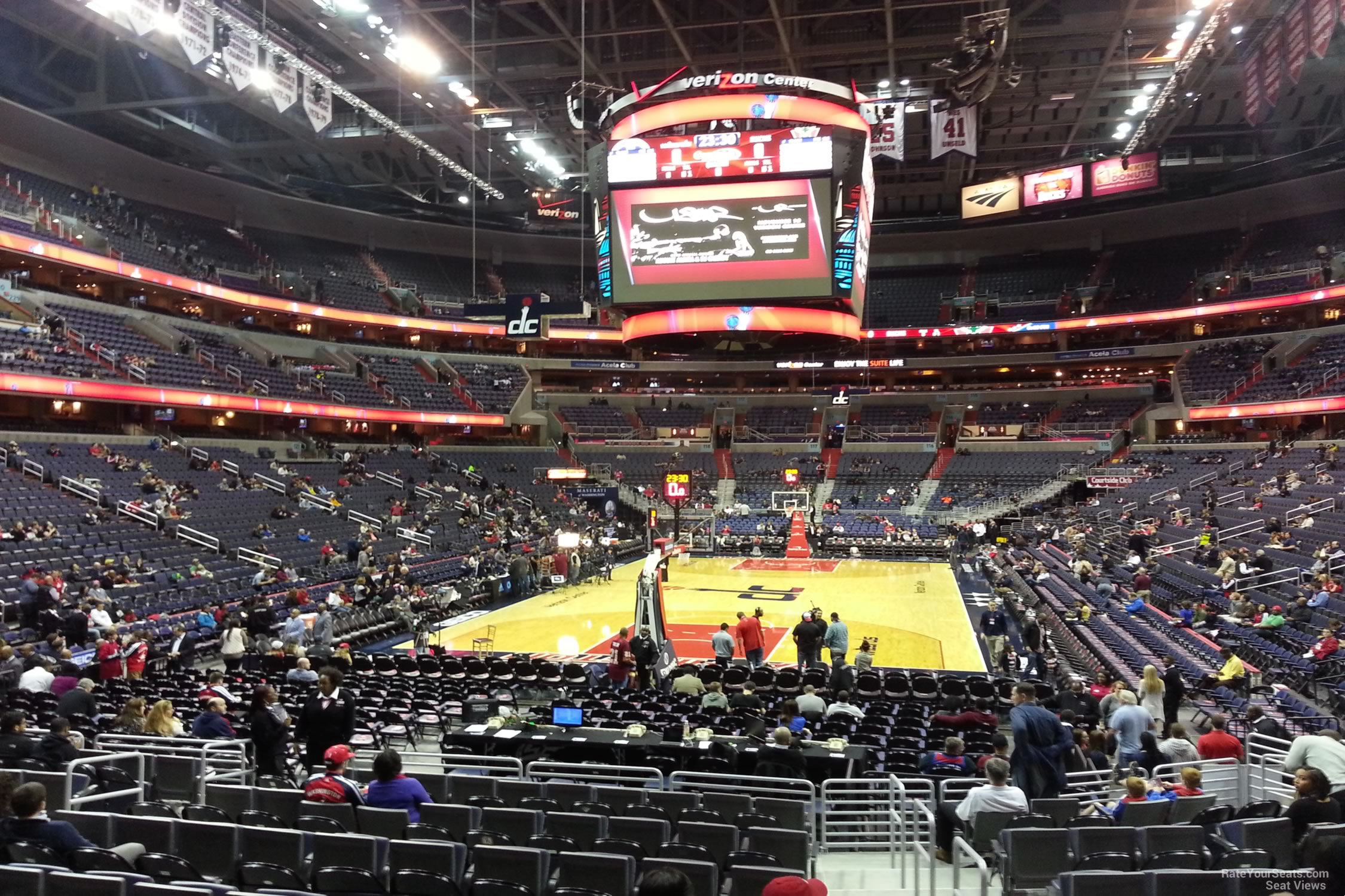 section 106, row n seat view  for basketball - capital one arena