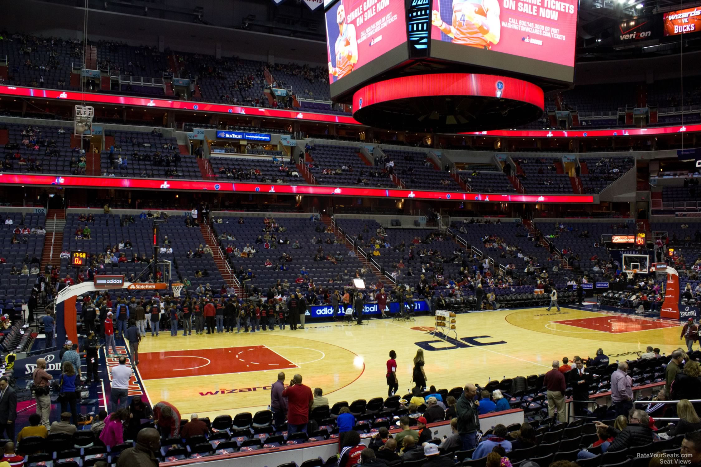 section 110, row n seat view  for basketball - capital one arena