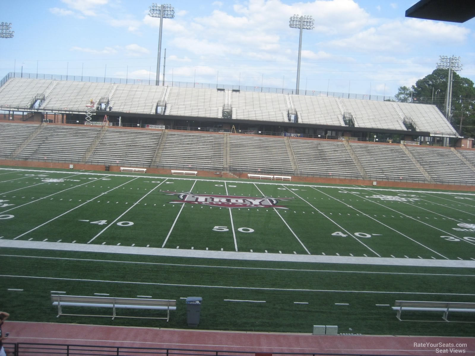 section 108, row 15 seat view  - troy memorial stadium