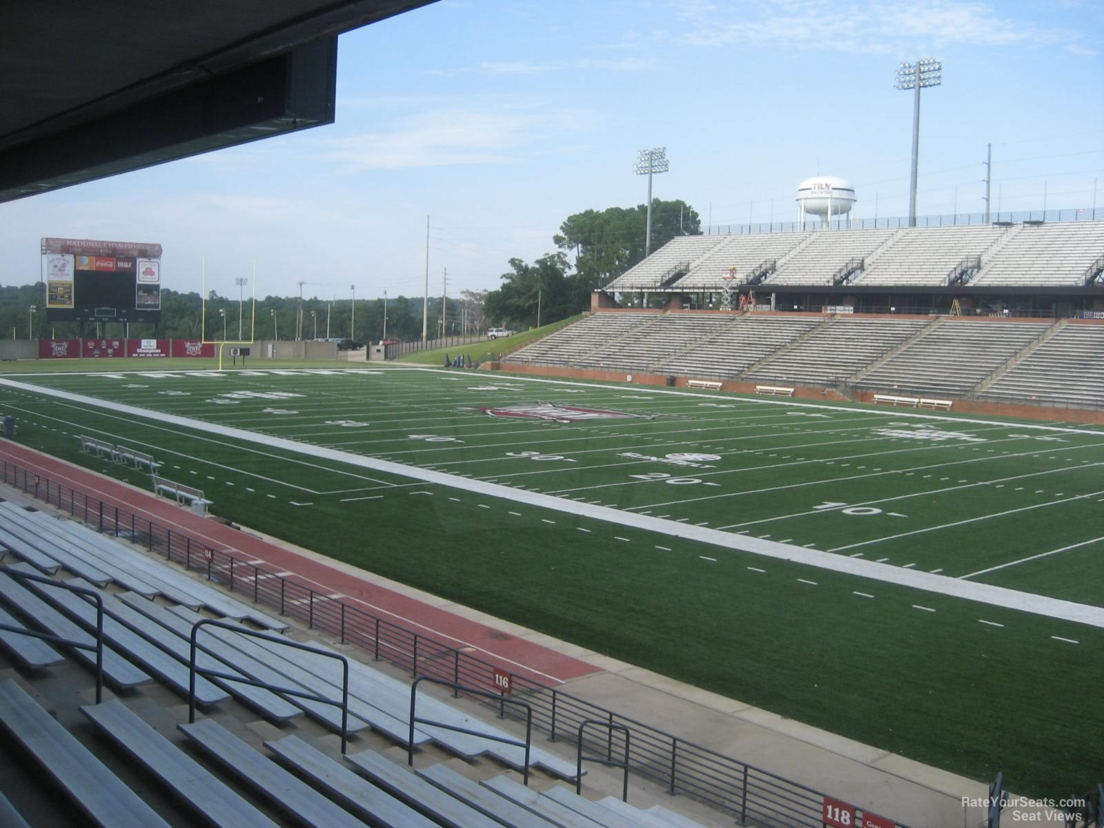 section 120, row 15 seat view  - troy memorial stadium