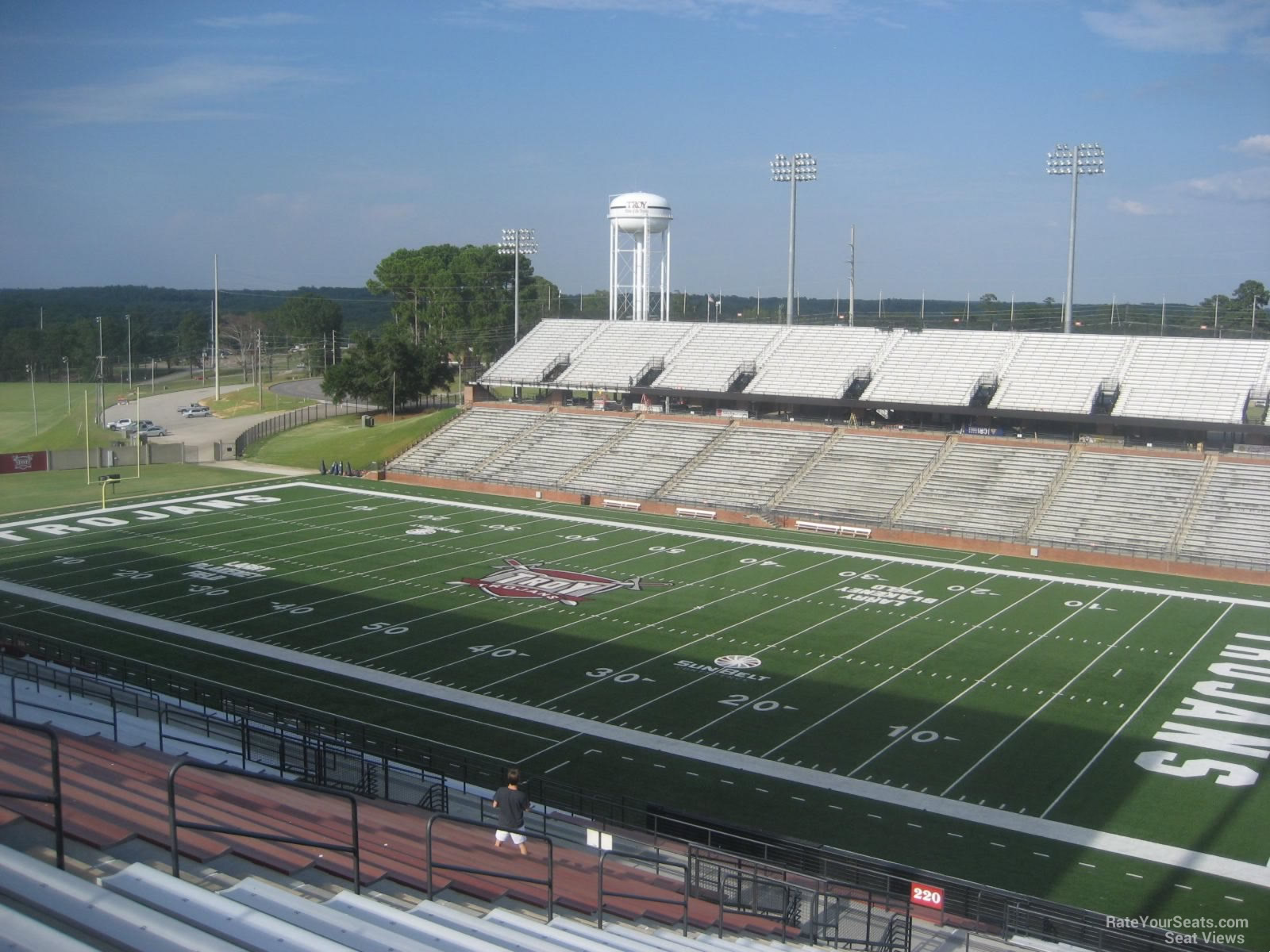 section 222, row 31 seat view  - troy memorial stadium
