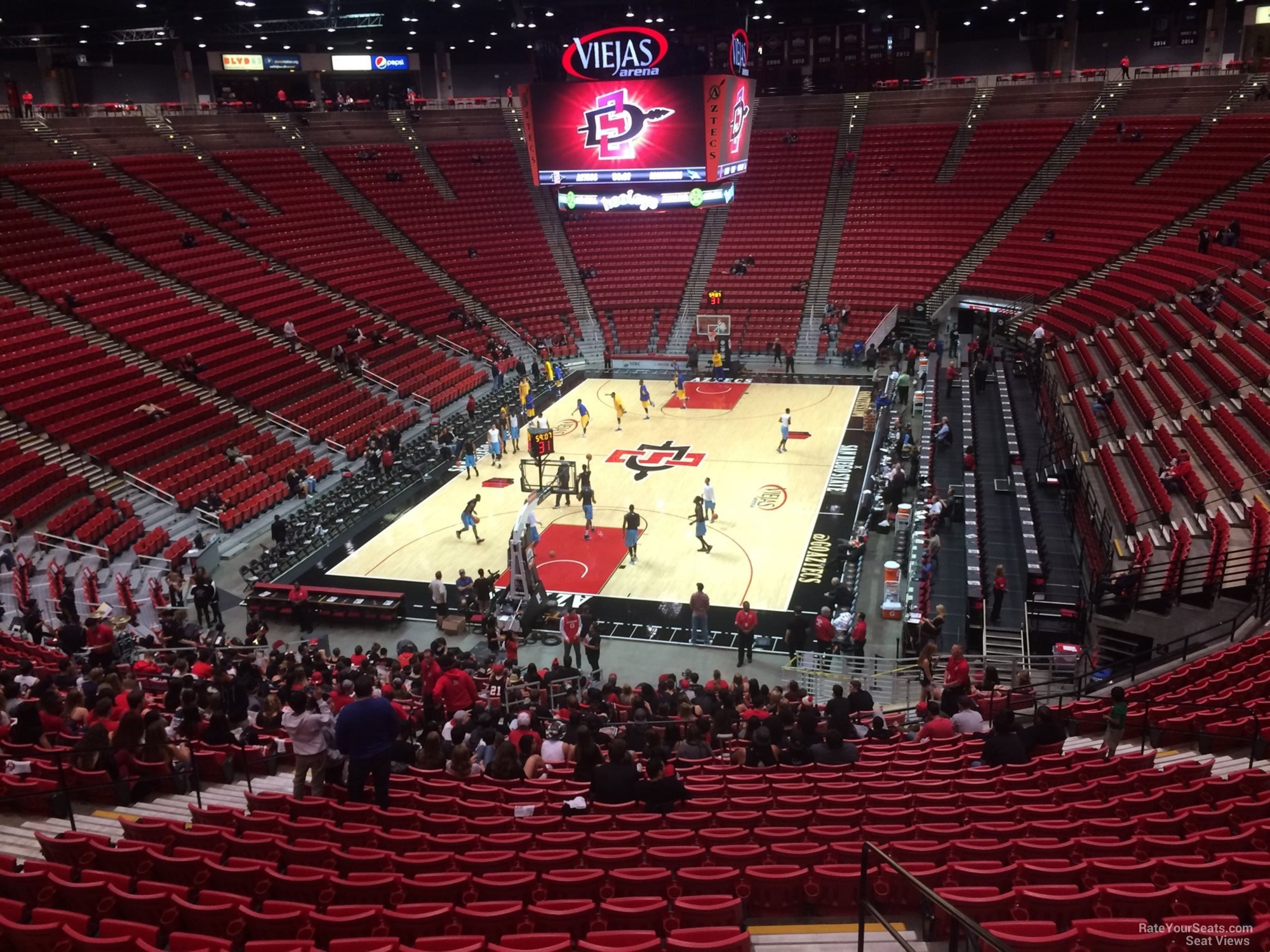 section m, row 30 seat view  - viejas arena