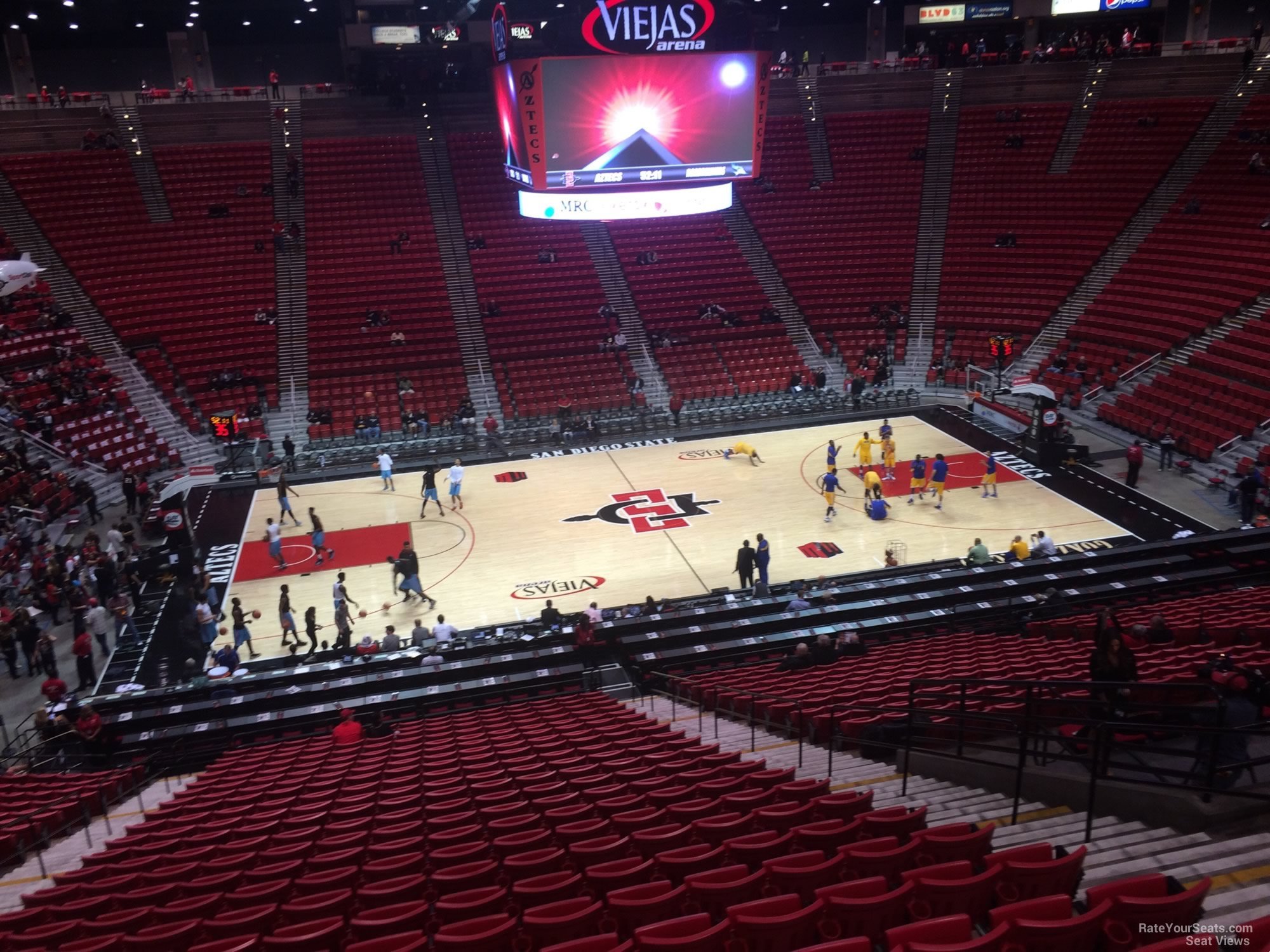 section q, row 30 seat view  - viejas arena