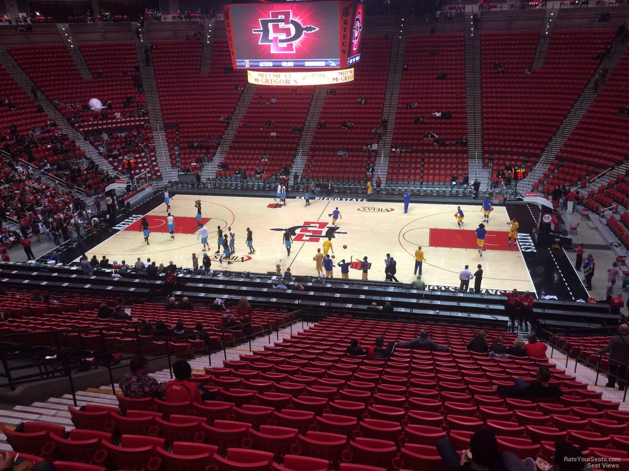 section s, row 30 seat view  - viejas arena
