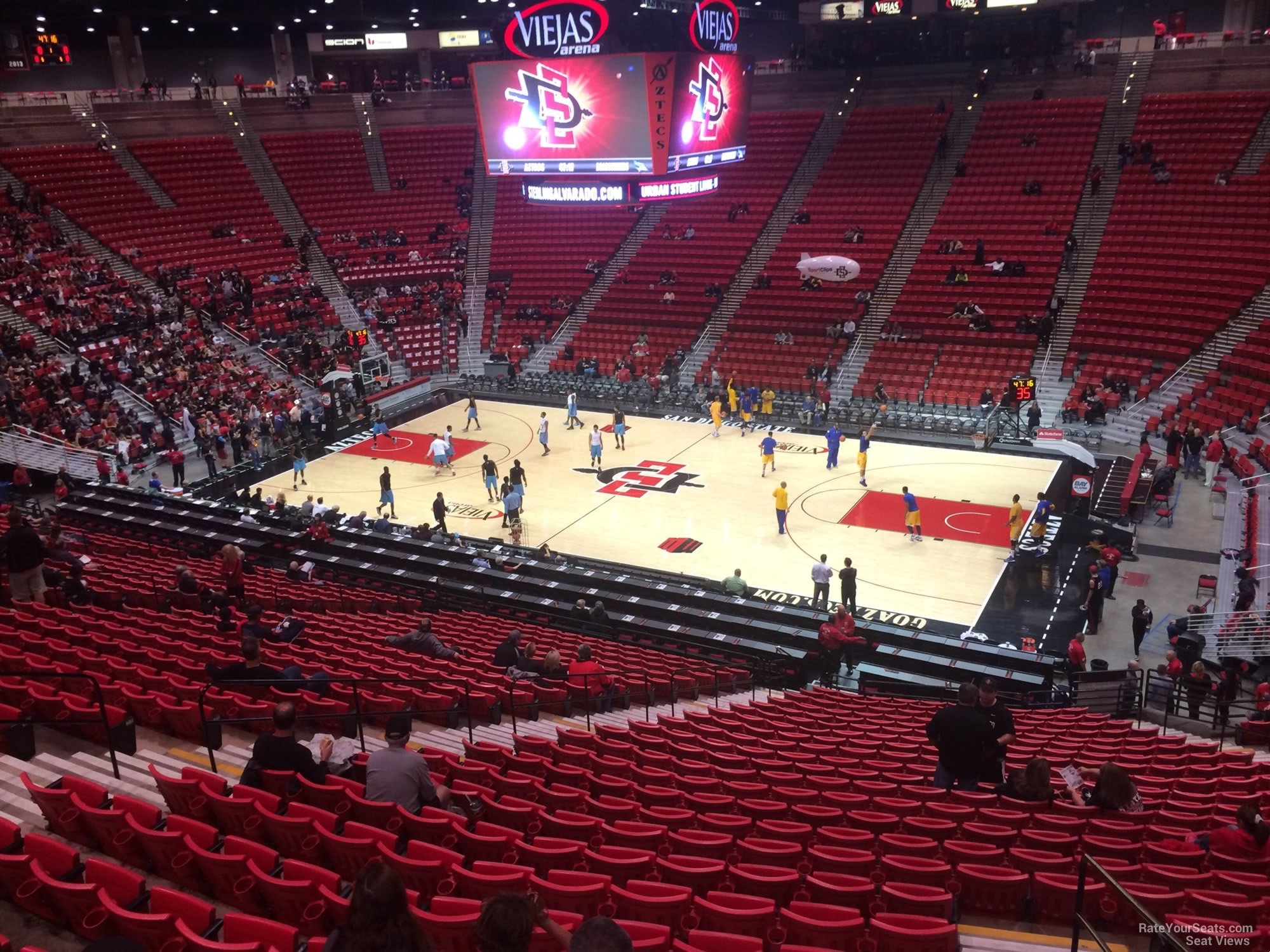 section t, row 30 seat view  - viejas arena