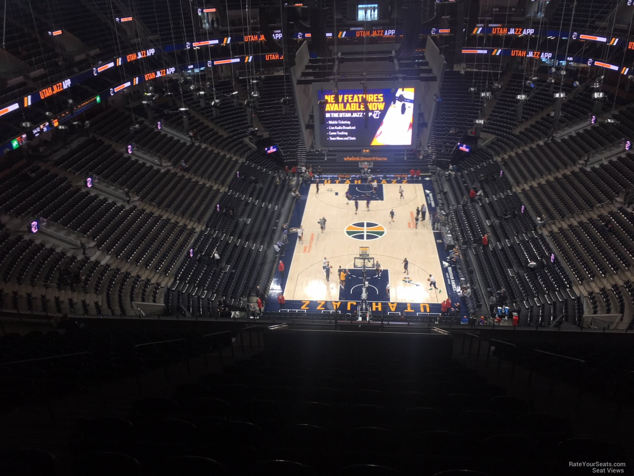 section 102, row 12 seat view  for basketball - delta center