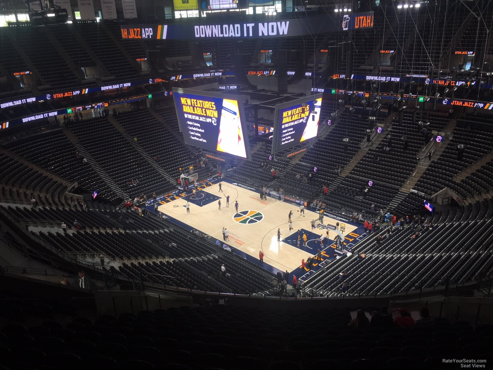 section 107, row 12 seat view  for basketball - delta center