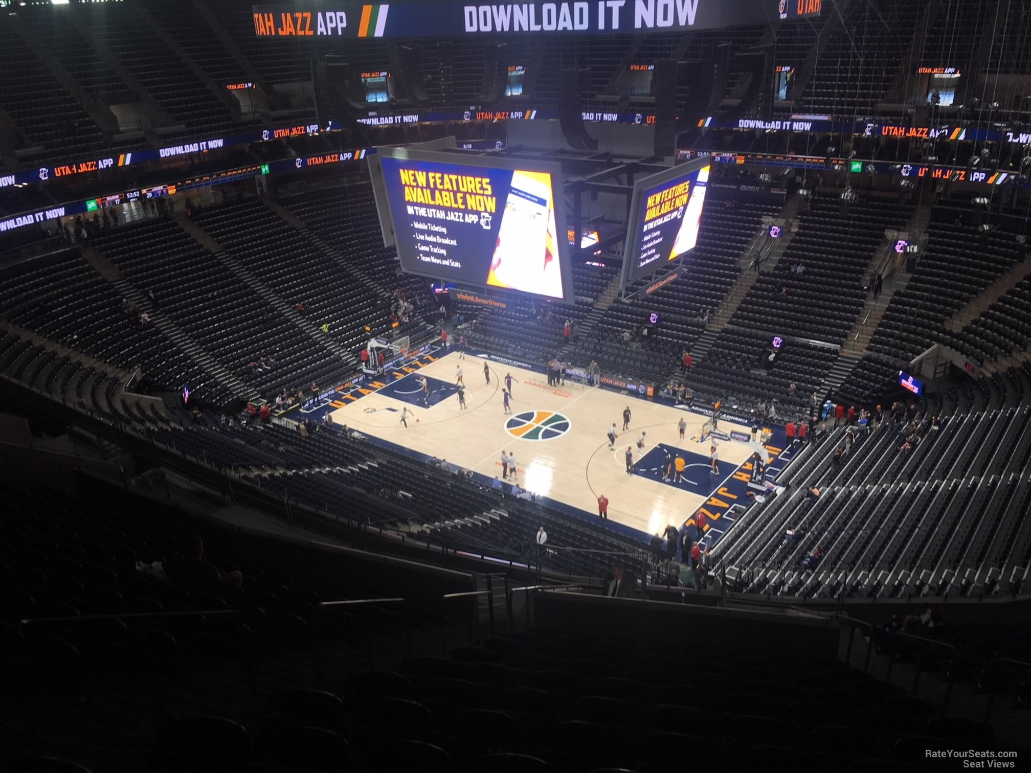 section 108, row 12 seat view  for basketball - delta center
